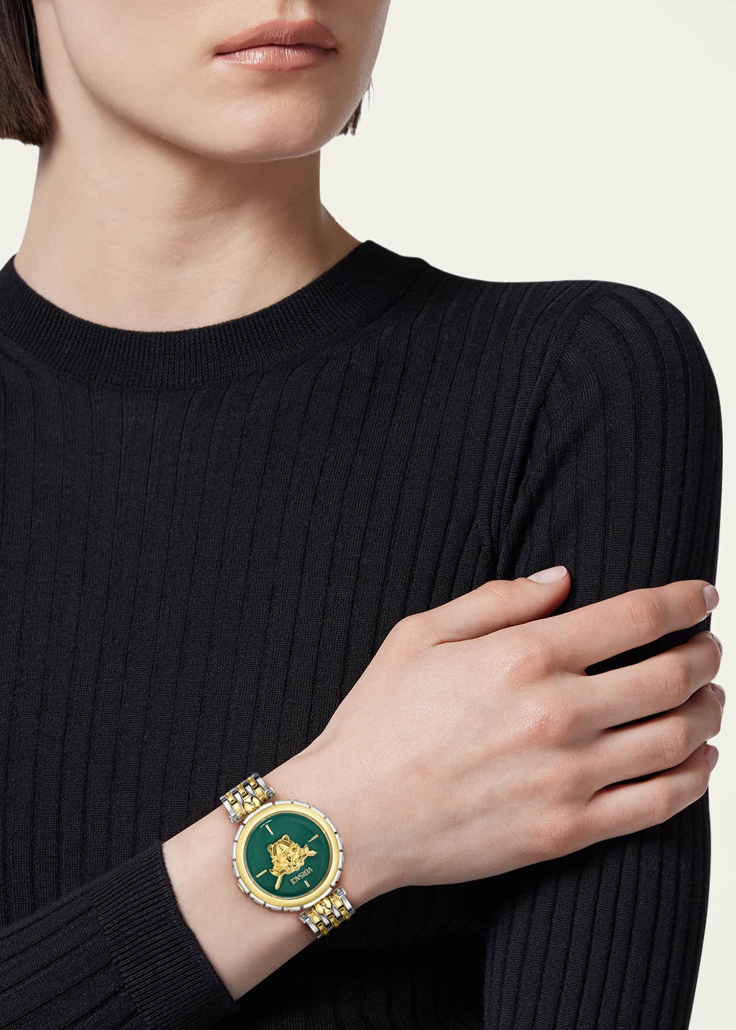 Versace 38mm Medusa Heritage Watch with Bracelet Strap, Two Tone Image 2 of 5