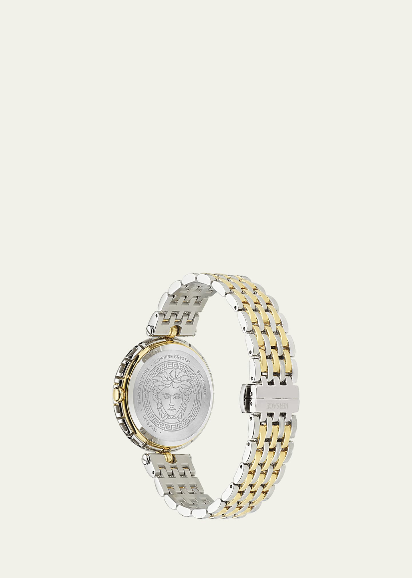 Versace 38mm Medusa Heritage Watch with Bracelet Strap, Two Tone Image 4 of 5