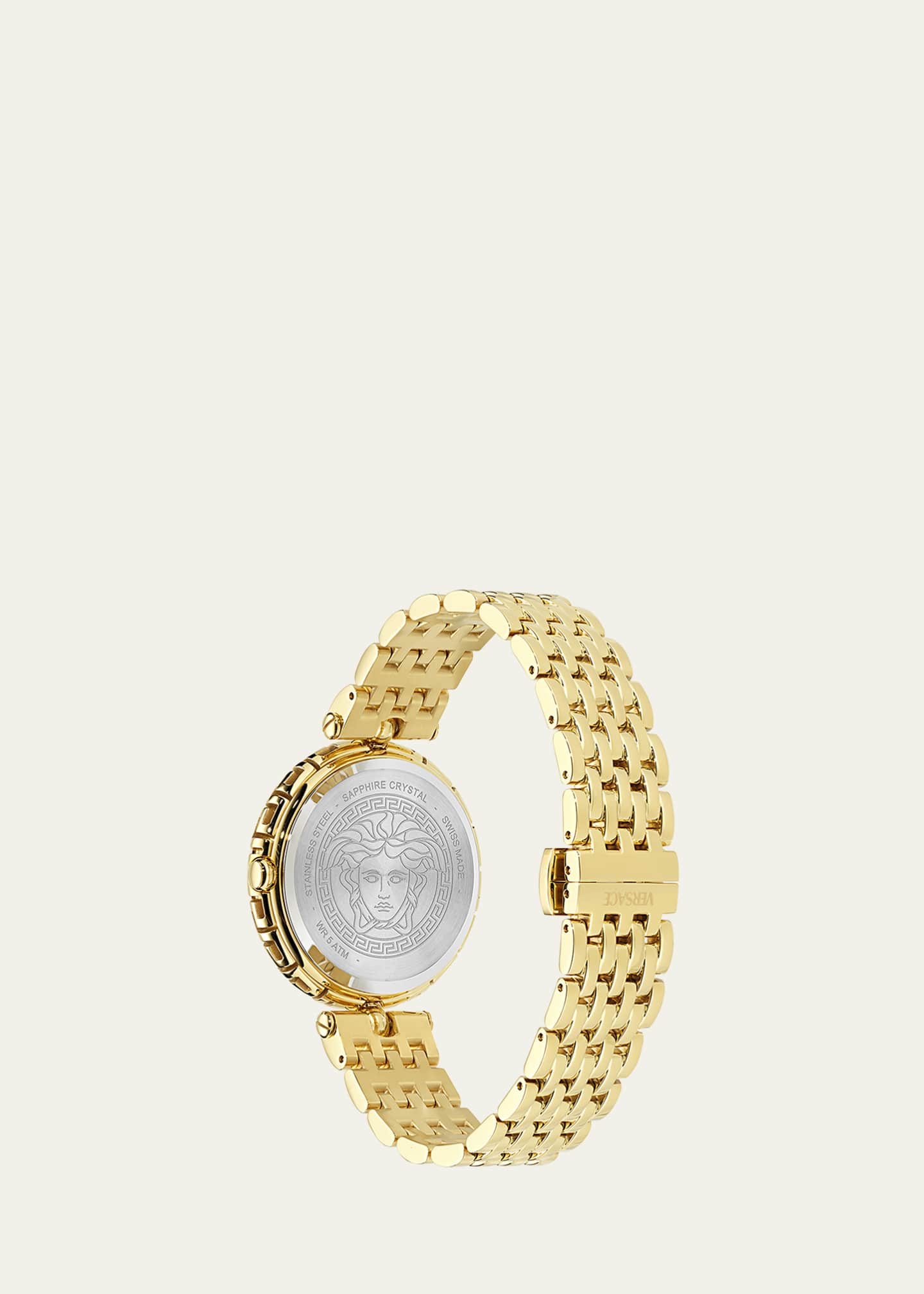 Versace 38mm Medusa Heritage Watch with Bracelet Strap, Gold Tone Image 4 of 5