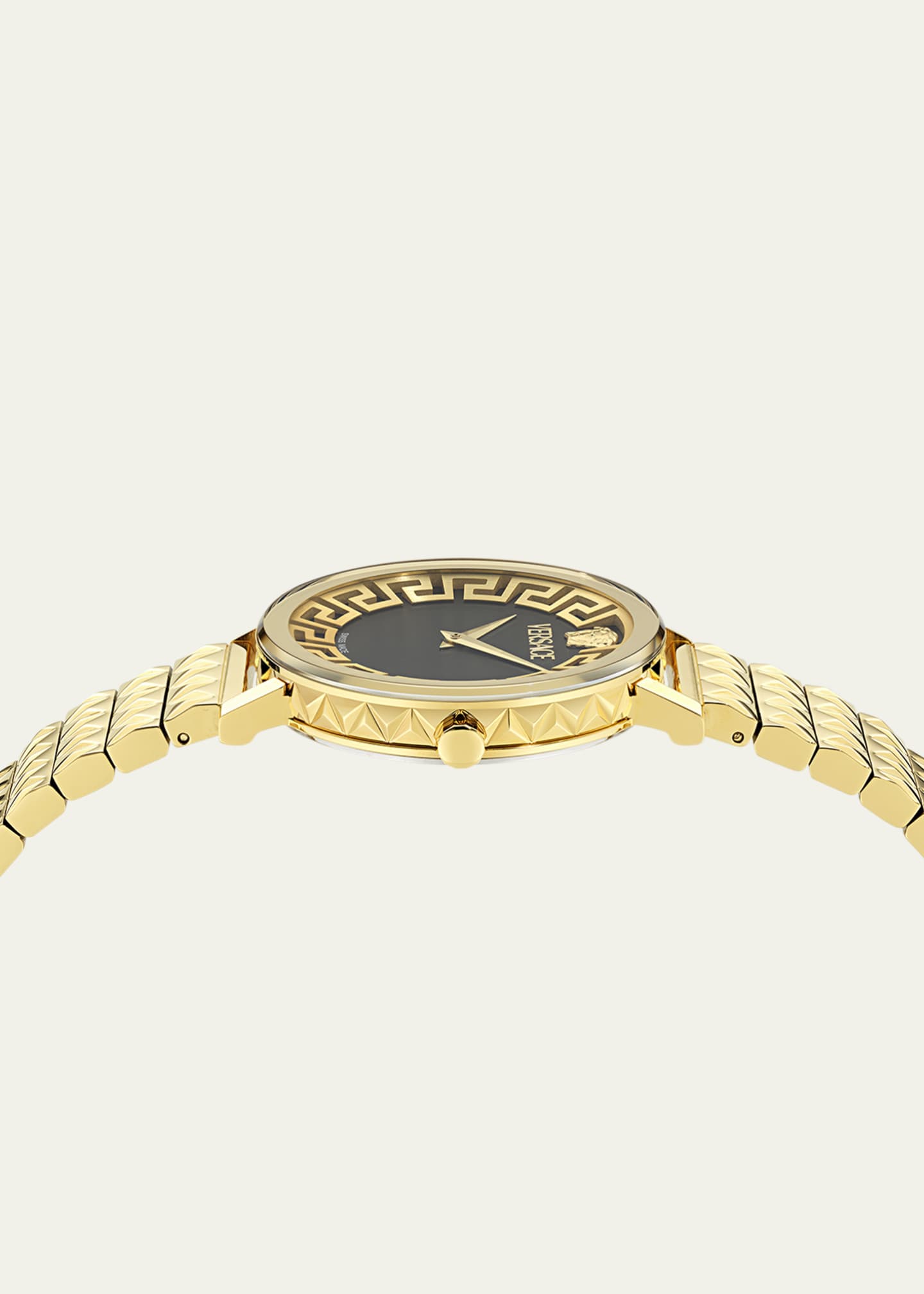 Versace 35mm Daedalus Watch with Bracelet Strap, Gold/Black Image 3 of 5