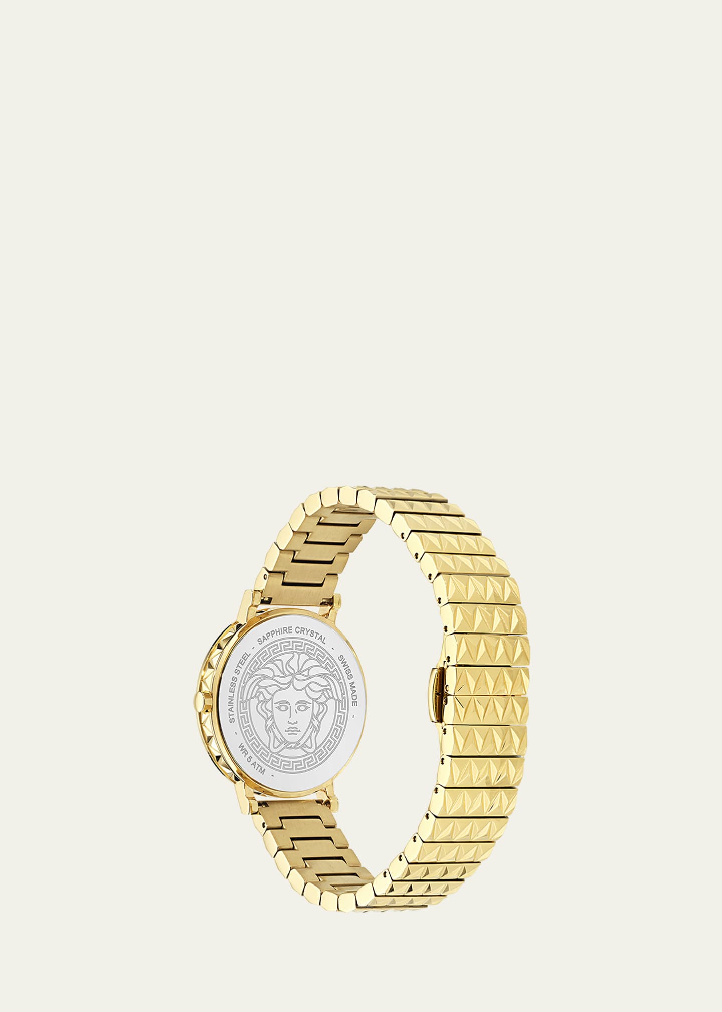 Versace 35mm Daedalus Watch with Bracelet Strap, Gold/Black Image 4 of 5