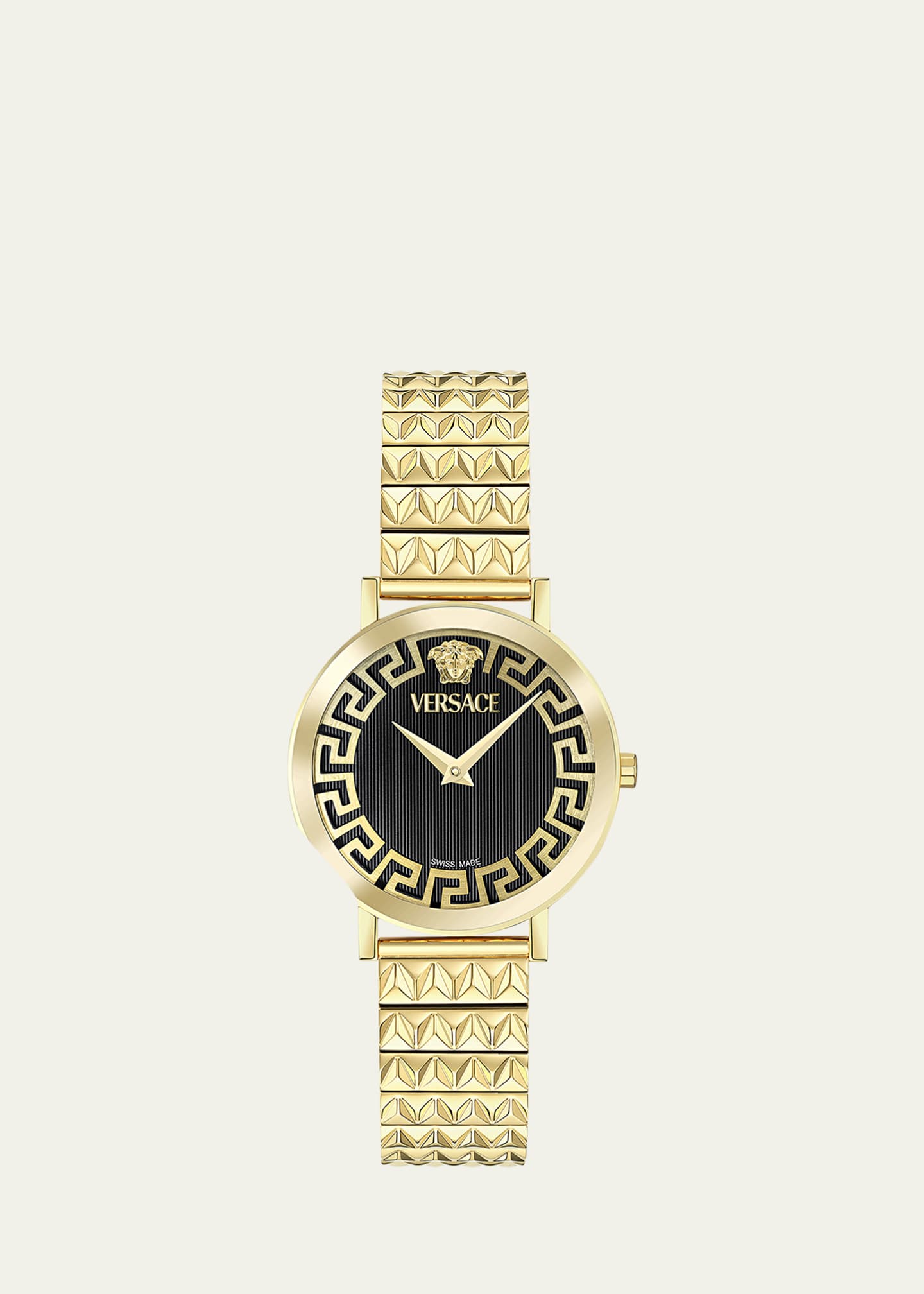 Versace 35mm Daedalus Watch with Bracelet Strap, Gold/Black Image 1 of 5