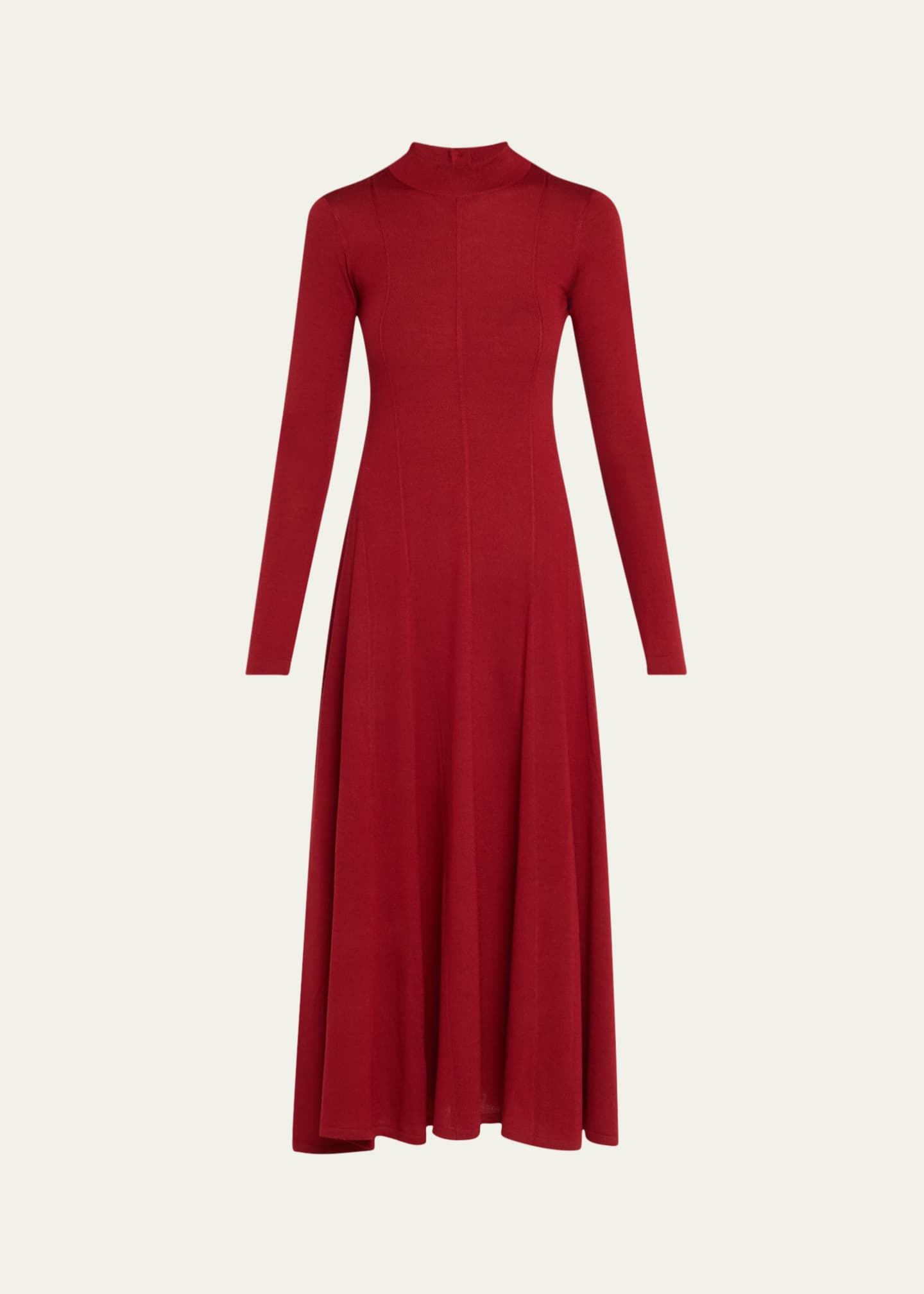 MARIA MCMANUS Godet Button Wool Maxi Dress Image 1 of 5