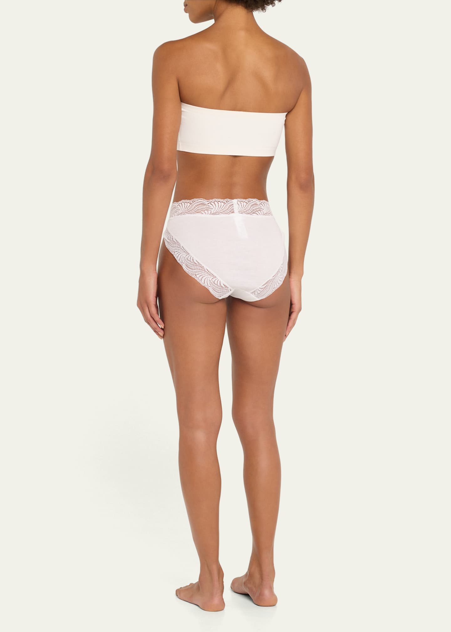 Hanro Cotton Delight Lace-Trim High-Cut Briefs Image 3 of 4