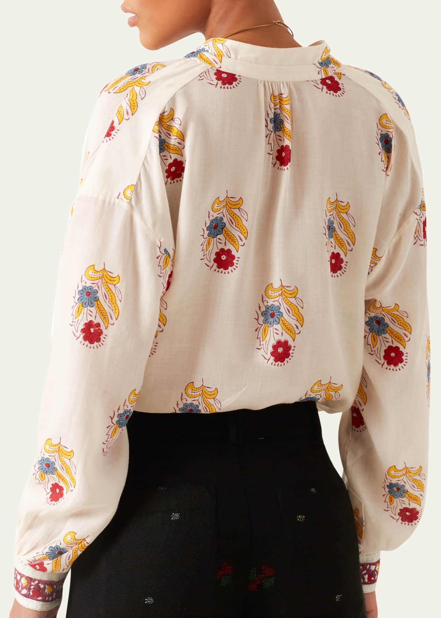 Alix of Bohemia Effie Garden Party Silk Top main image 1