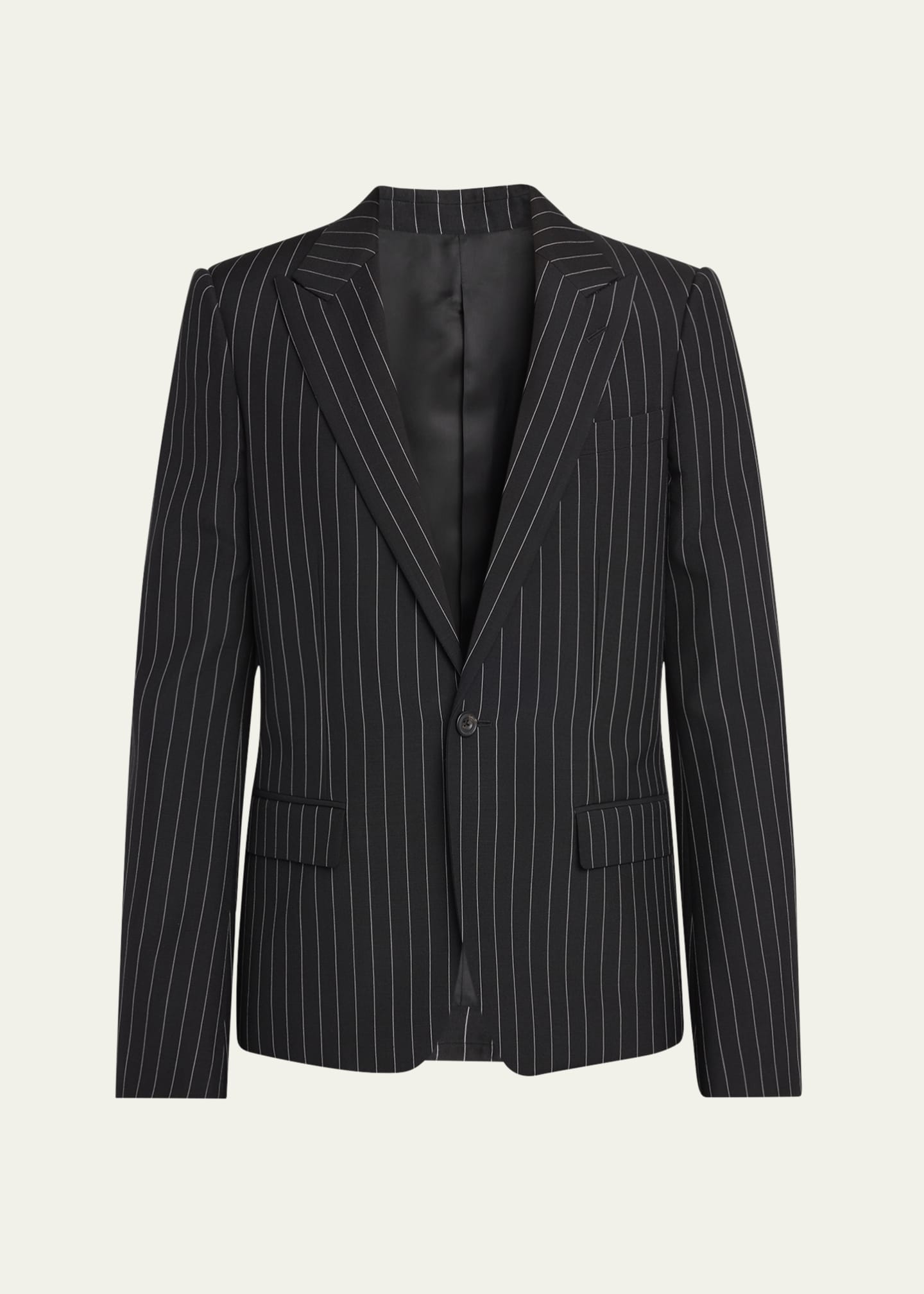 McQueen Men's Pinstripe Peak-Lapel Sport Coat Image 1 of 5