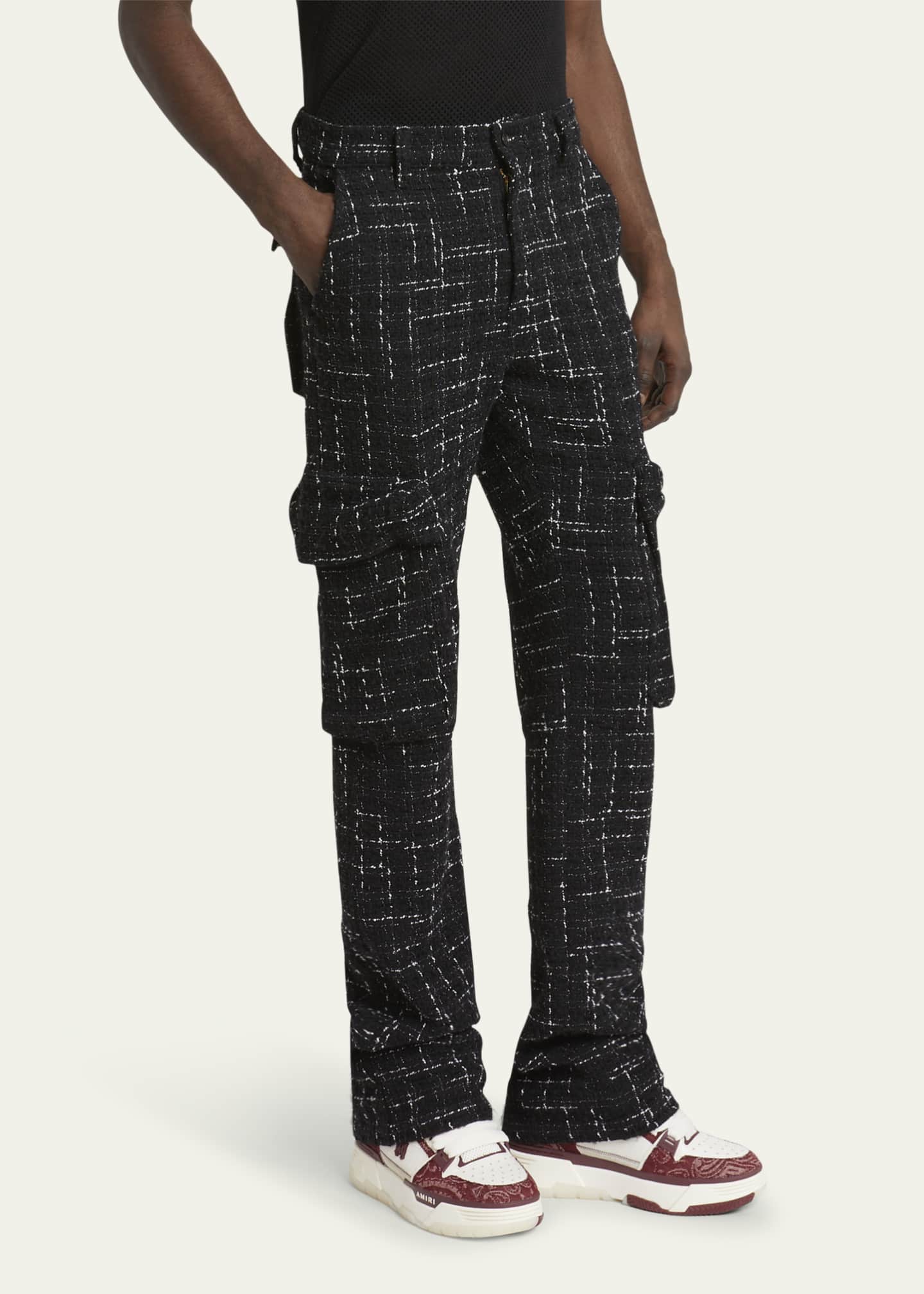 Tweed cargo pants top