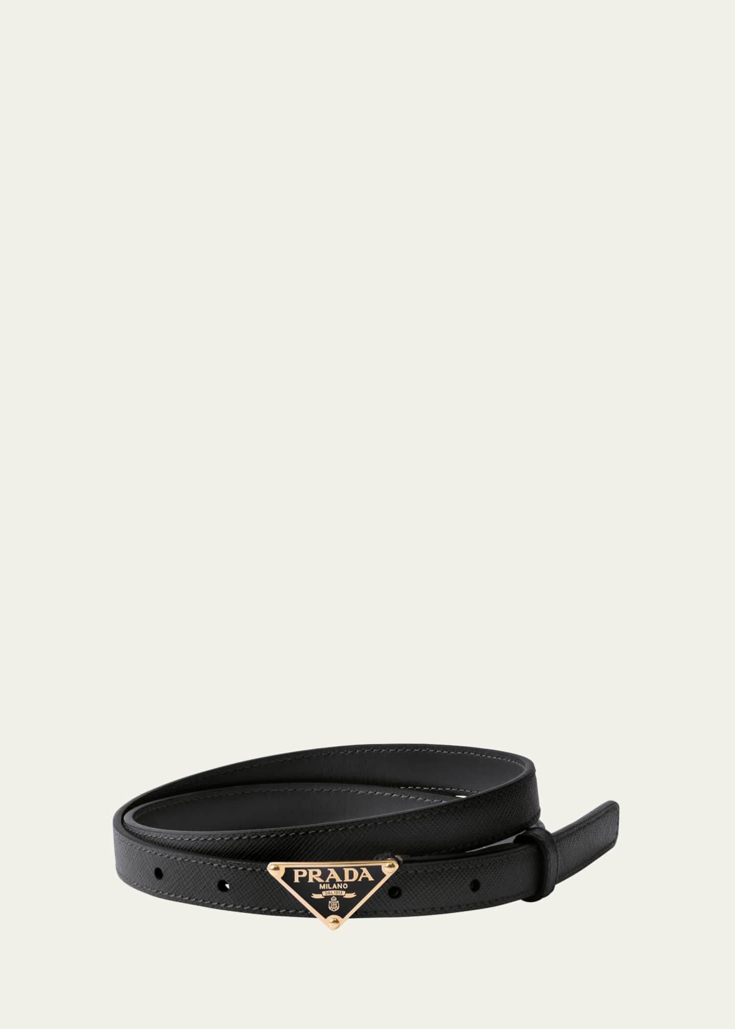 ベルト Prada Belt Prada Triangle Leather Buckle Belt - Bergdorf Goodman