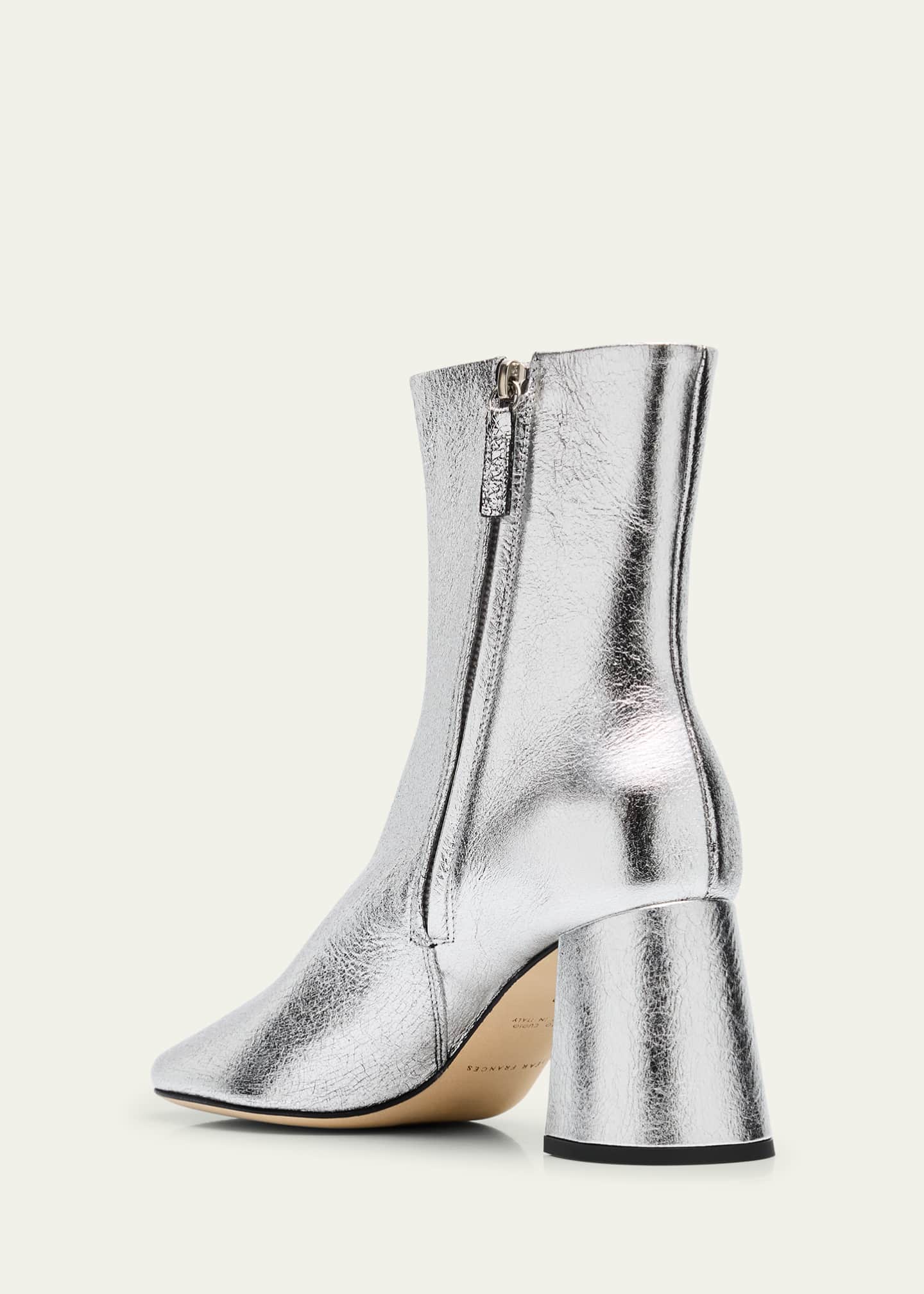 Dear Frances Harlow Metallic Leather Ankle Booties Image 4 of 6