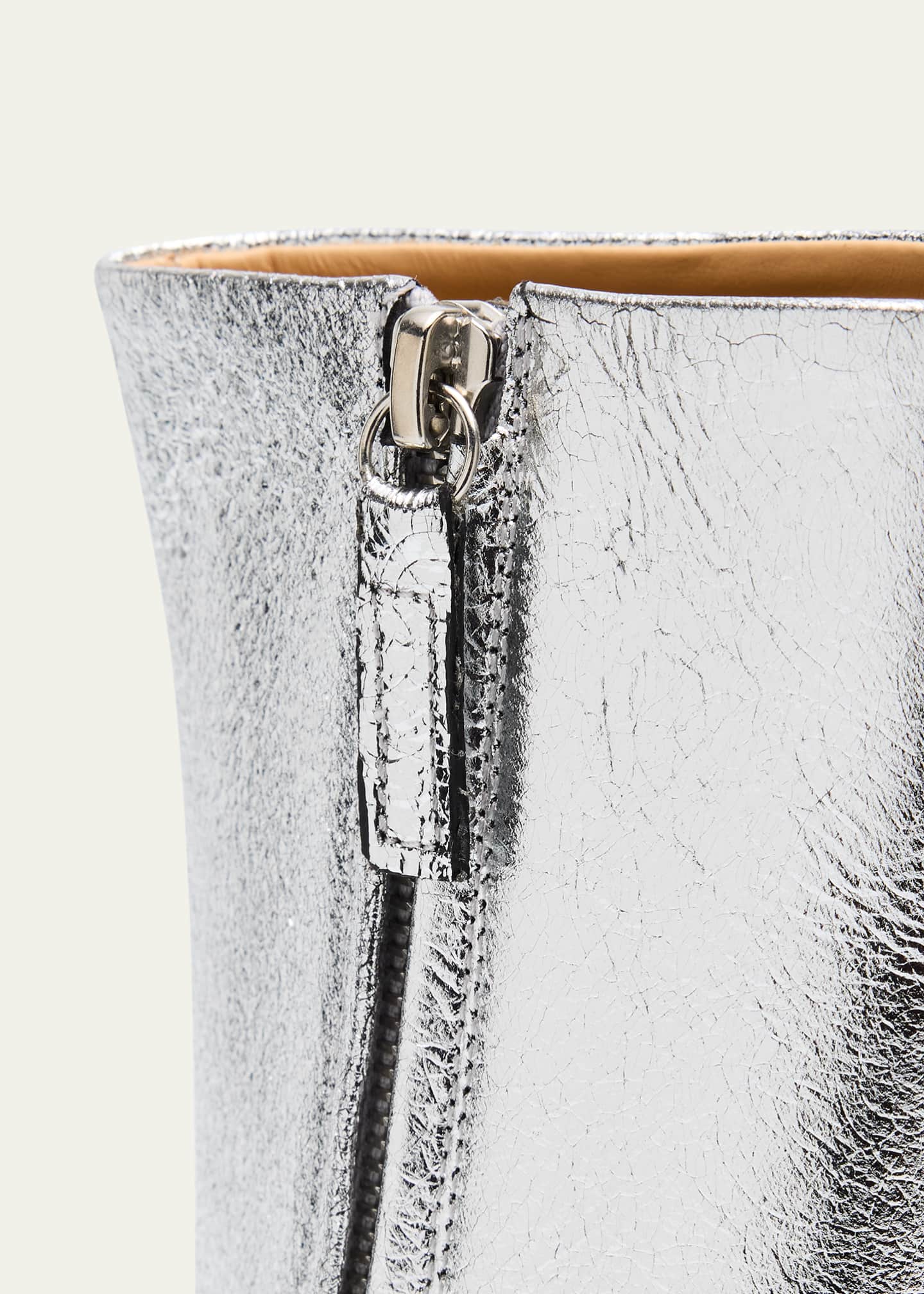 Dear Frances Harlow Metallic Leather Ankle Booties Image 5 of 6