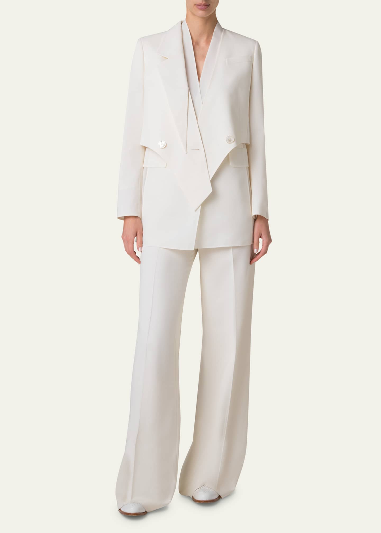 Akris Amie Short Wool Double-Face Jacket Image 2 of 5