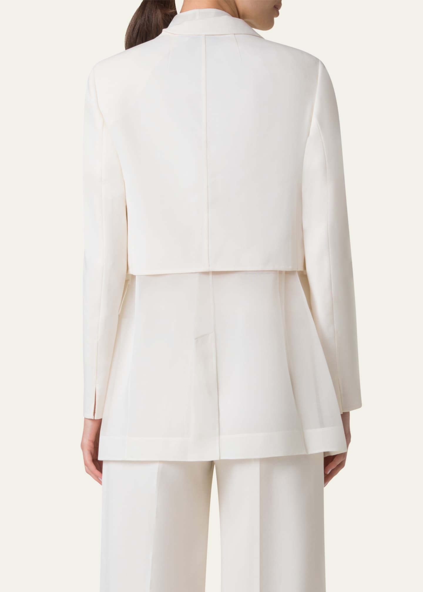 Akris Amie Short Wool Double-Face Jacket Image 3 of 5