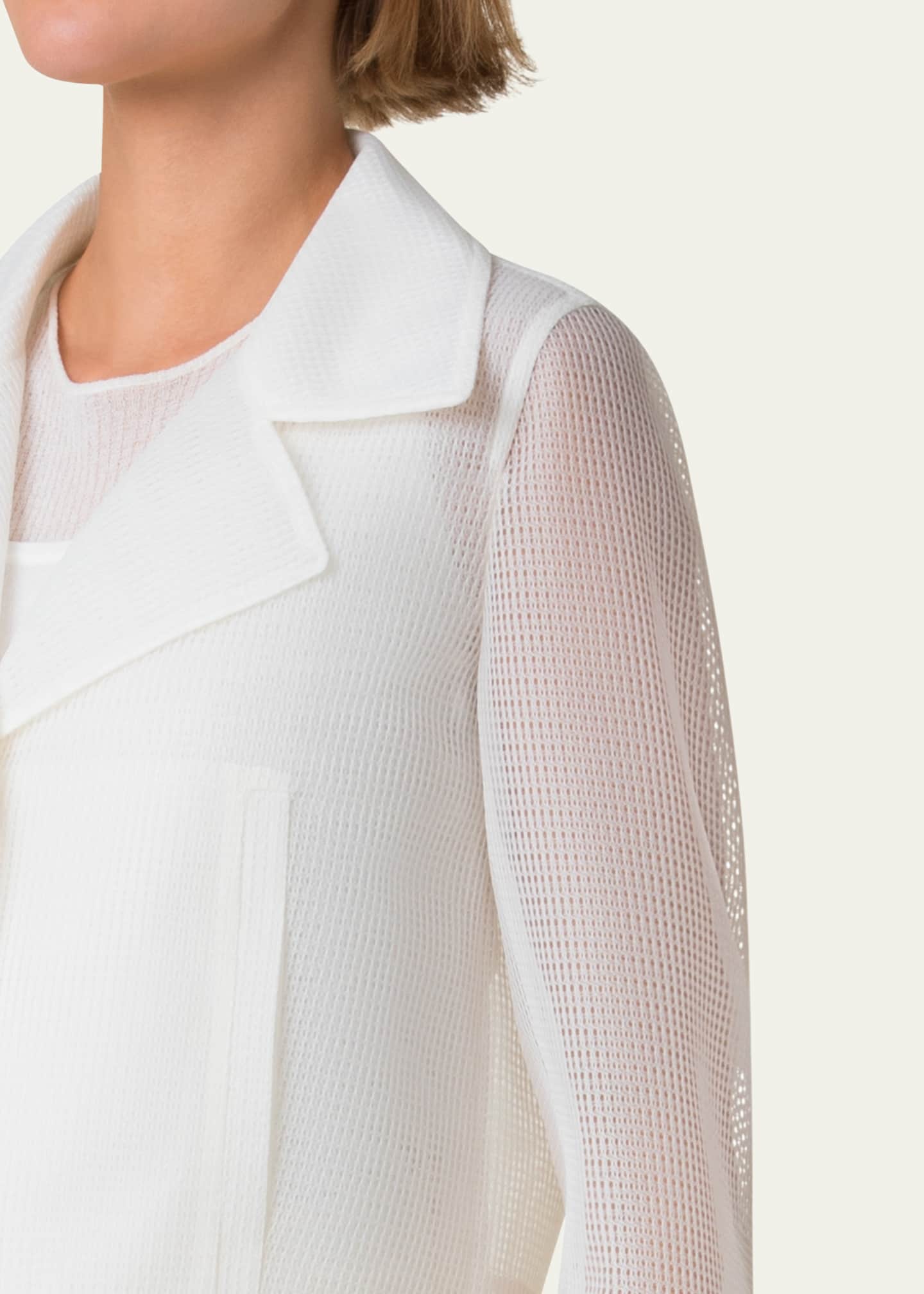 Akris Alice Double Layer Techno Grid Trench Jacket Image 5 of 5