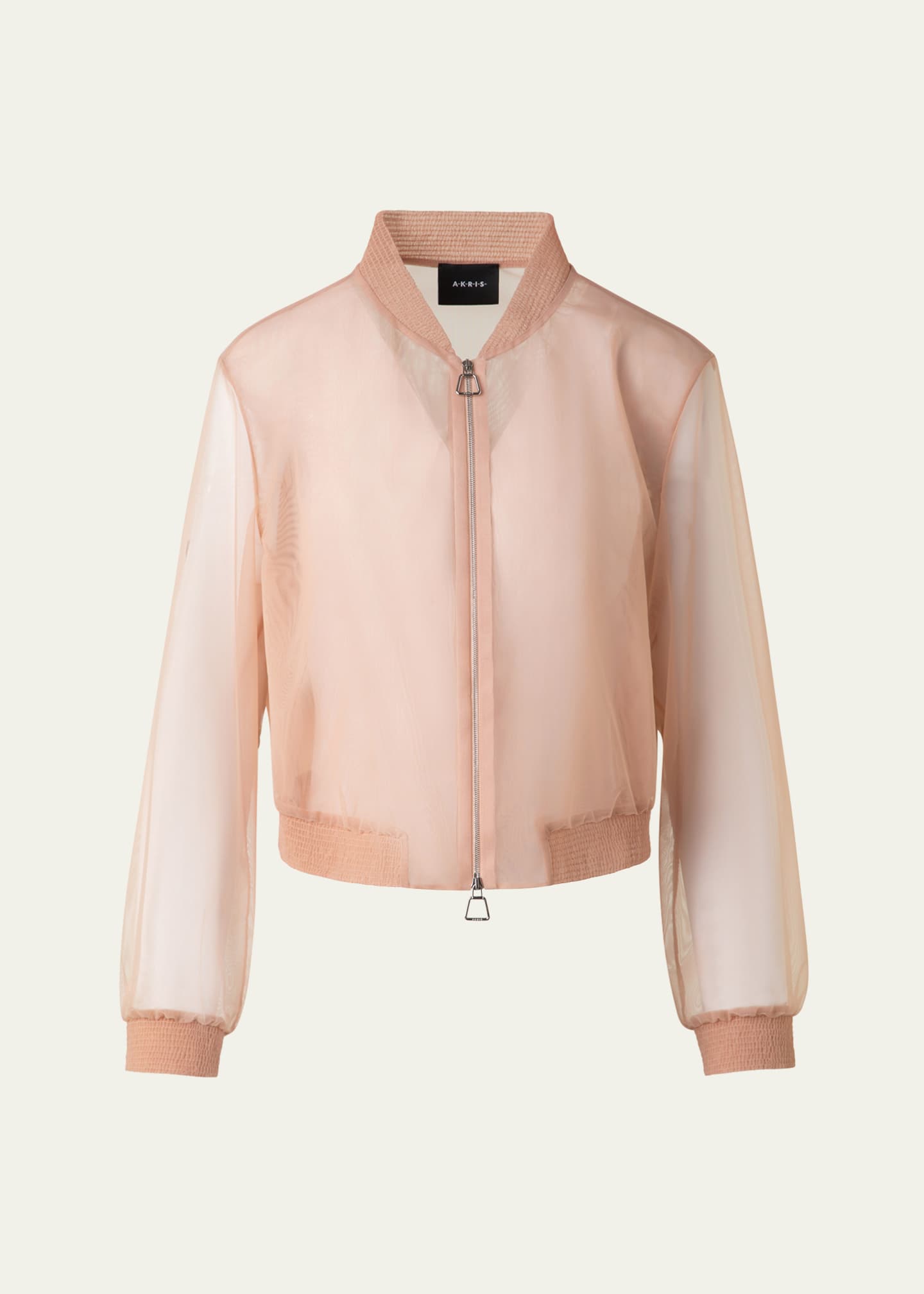 Akris Taide Techno Stretch Tulle Bomber Jacket Image 1 of 5