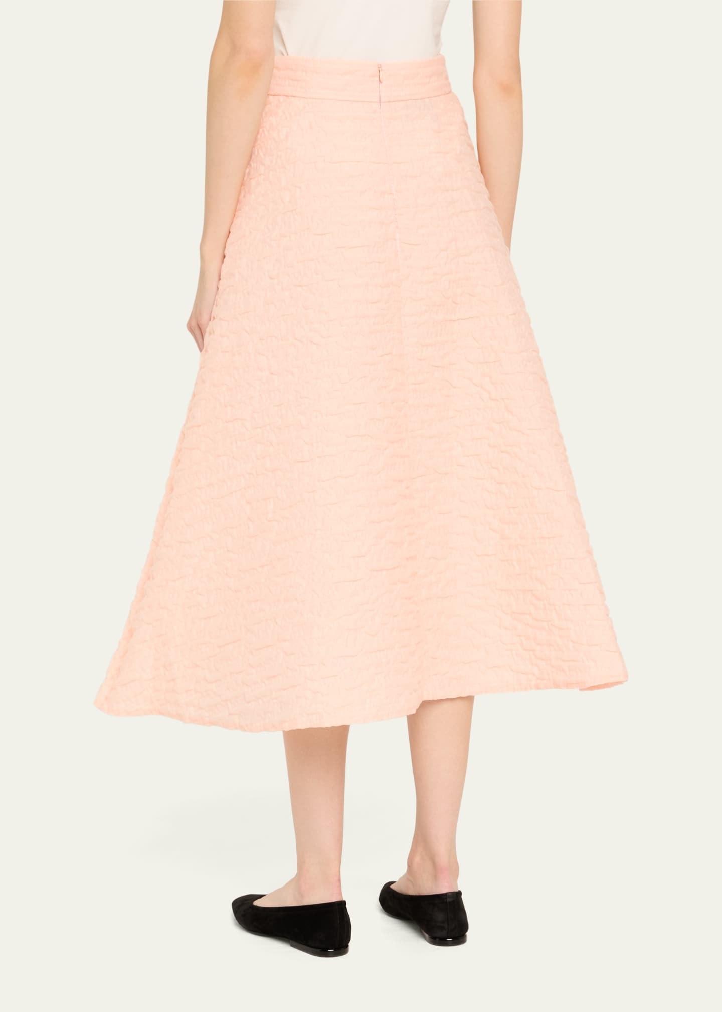 Bubble 3D Organza A-Line Midi Skirt