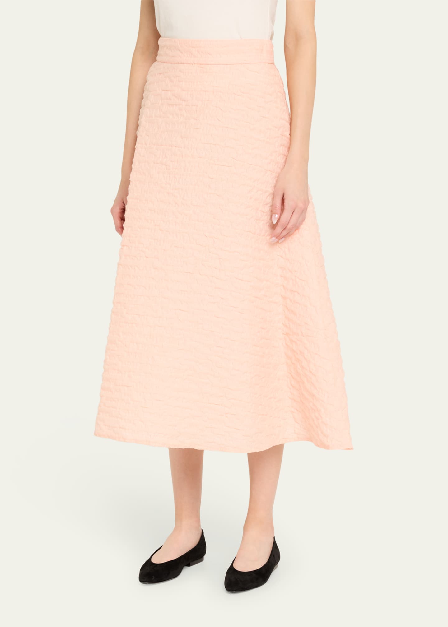 Bubble 3D Organza A-Line Midi Skirt