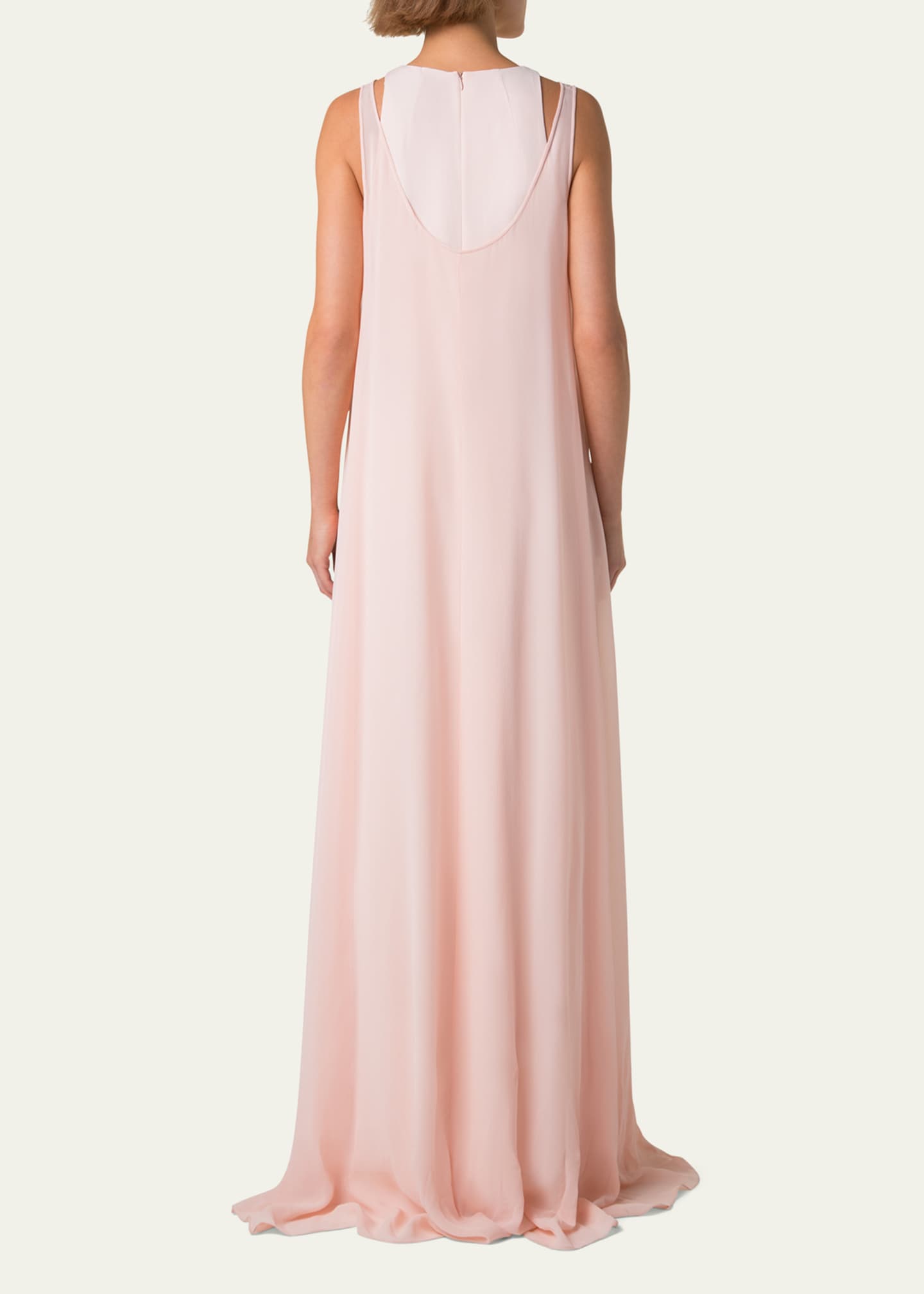 Akris Layered Shoulder Cutout Silk Gown Image 3 of 5