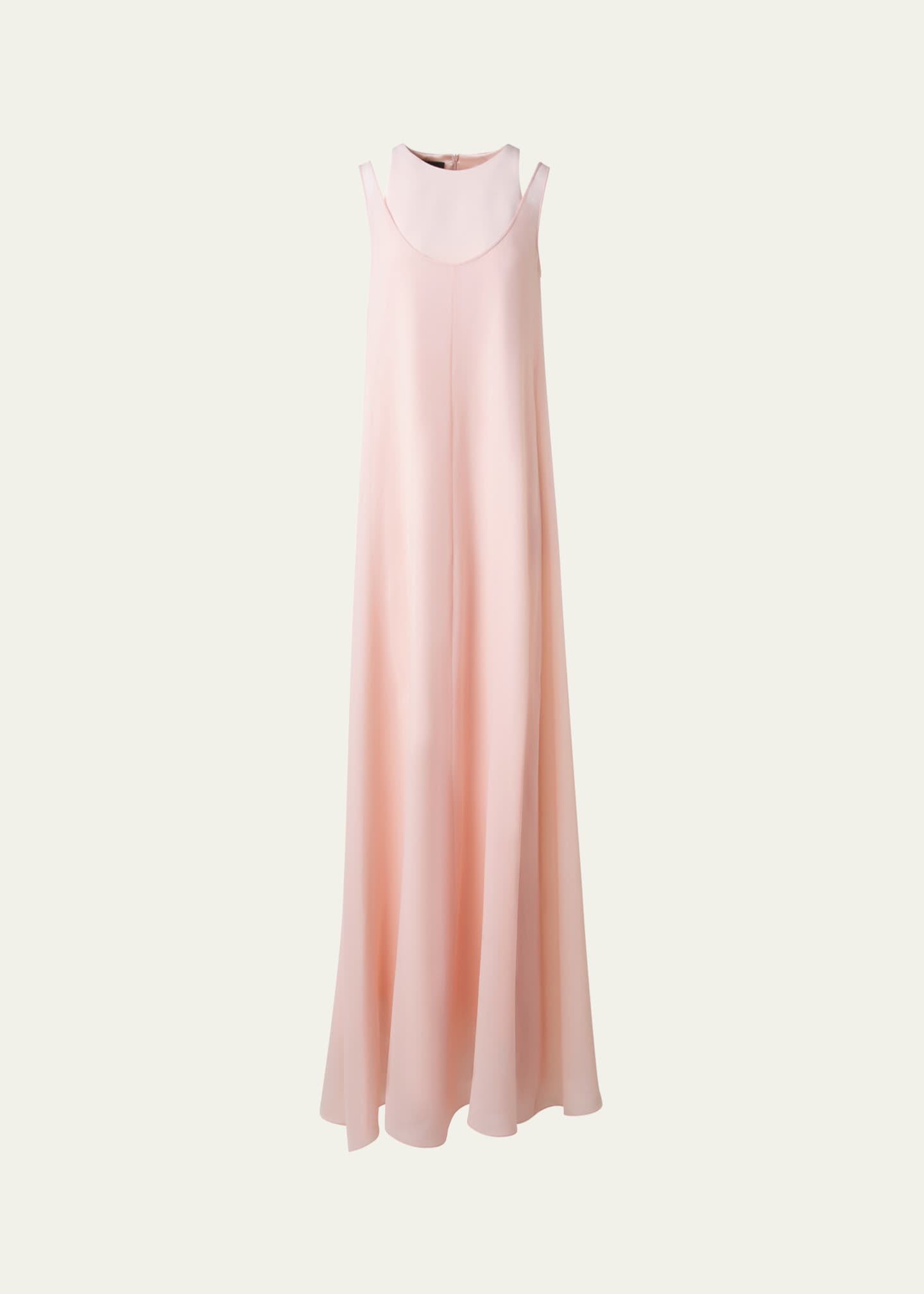 Akris Layered Shoulder Cutout Silk Gown Image 1 of 5