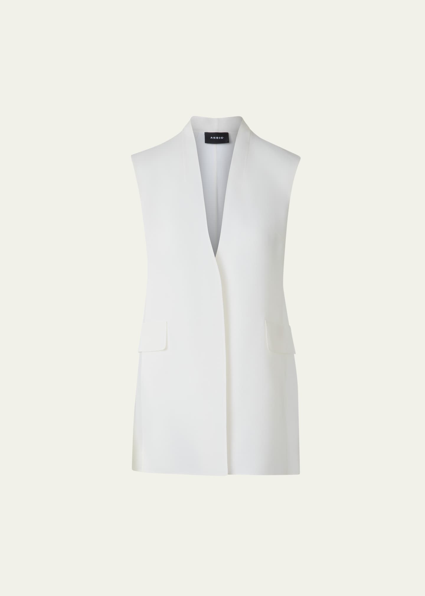Akris Artina Long Silk Organza Vest Image 1 of 5