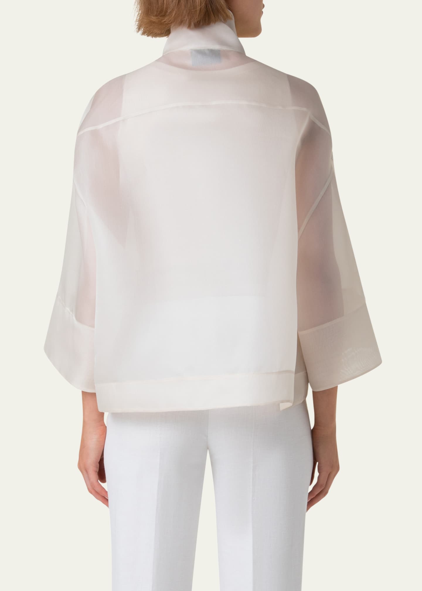 Akris Philia Panama Silk Jacket Image 3 of 5
