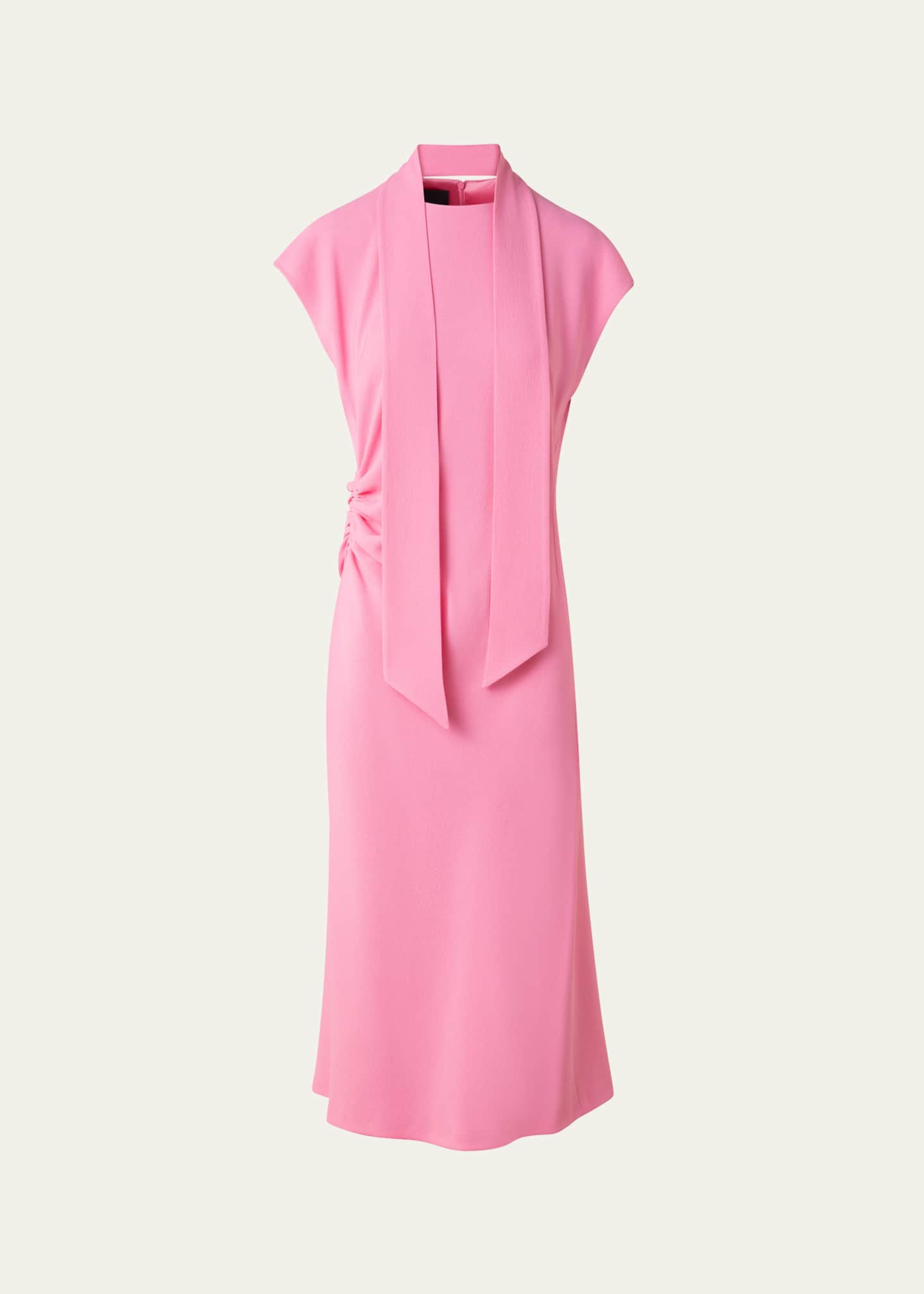 Akris Crepe Mock-Neck Midi Dress Image 1 of 5