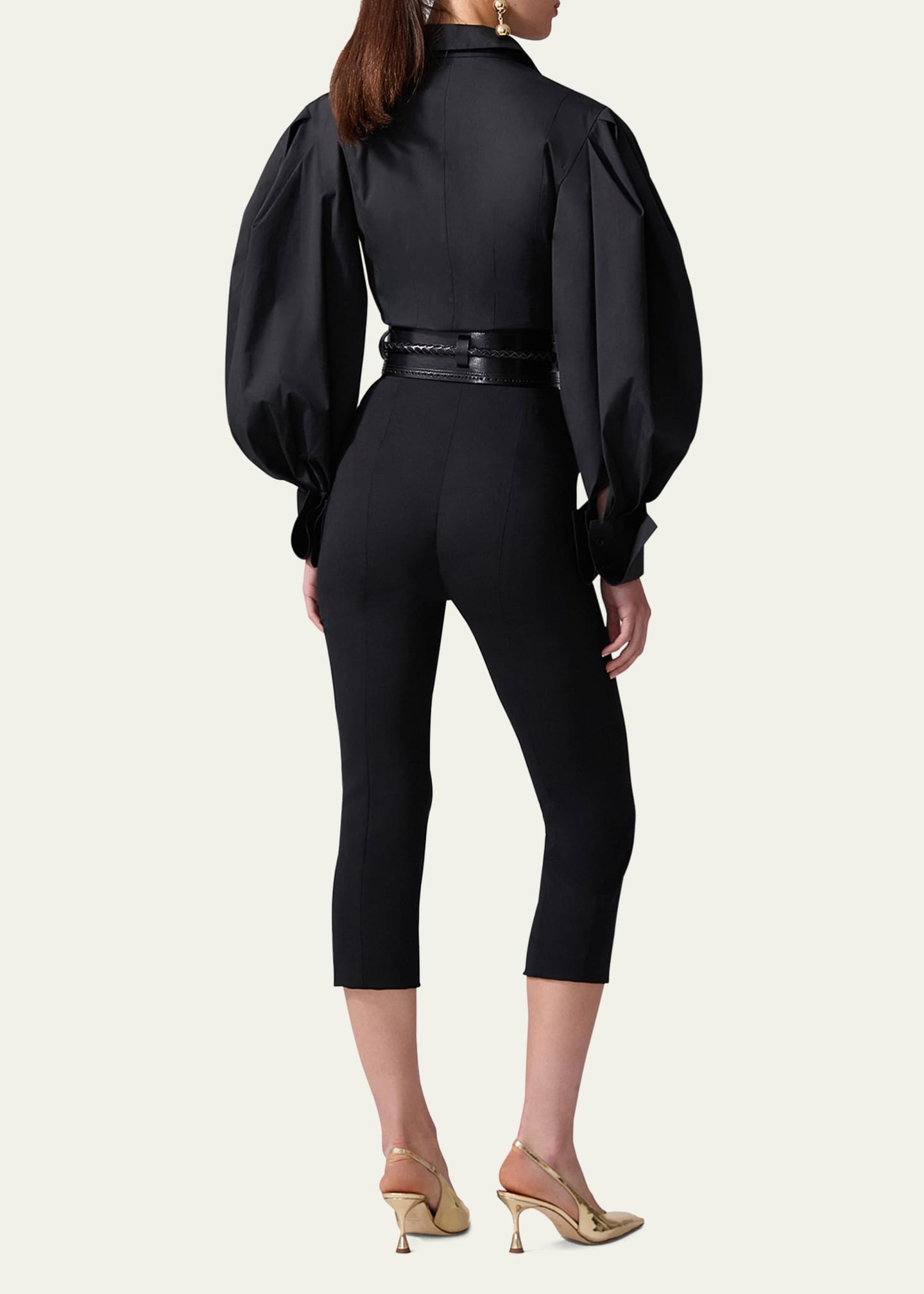 Carolina Herrera High-Rise Skinny-Leg Capri Pants Image 3 of 3
