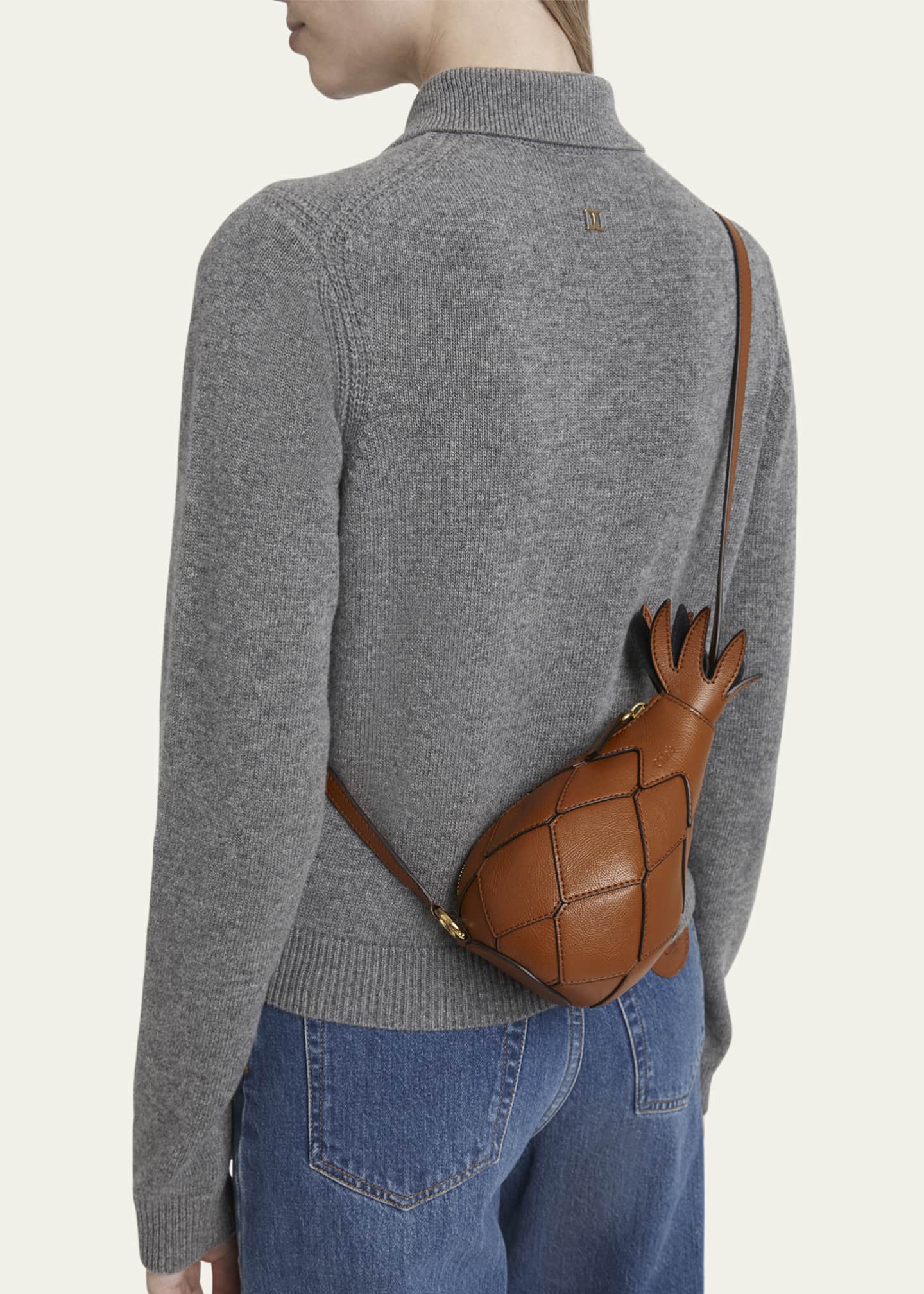Chloe Bananas Pineapple Crossbody Bag in Calfskin Leather Image 2 of 5