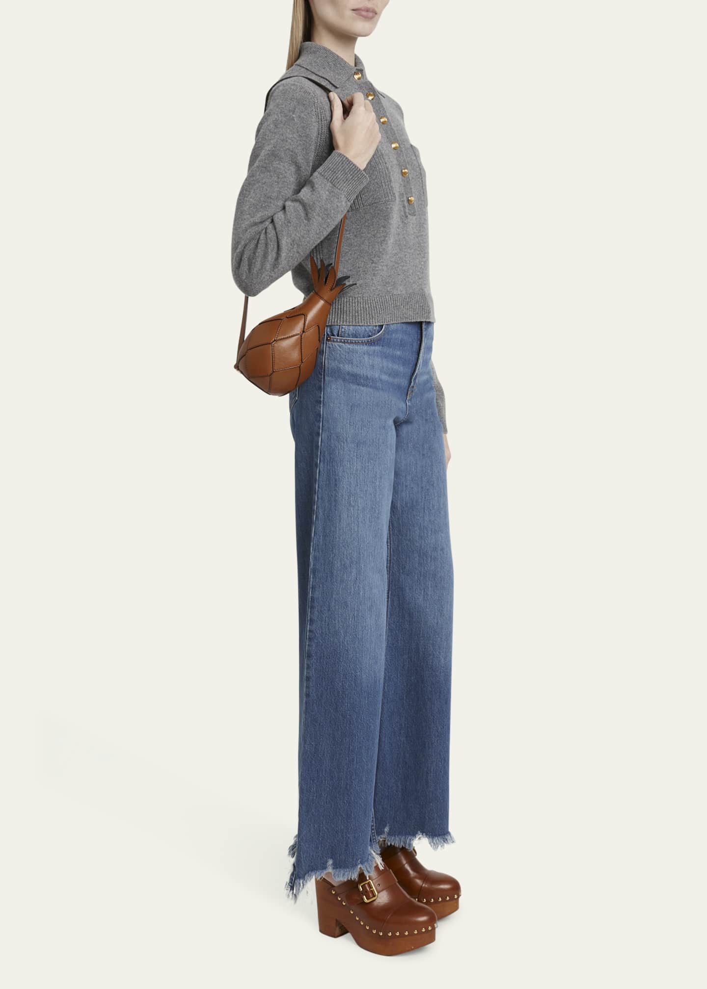 Chloe Bananas Pineapple Crossbody Bag in Calfskin Leather Image 5 of 5