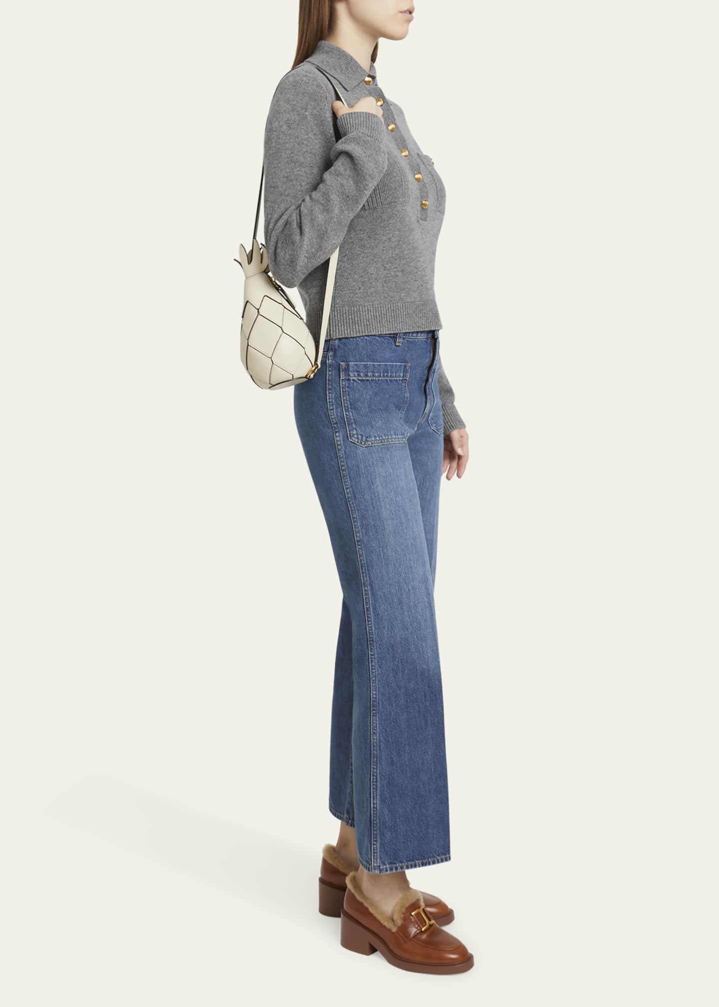 Chloe Bananas Pineapple Crossbody Bag in Calfskin Leather Image 5 of 5