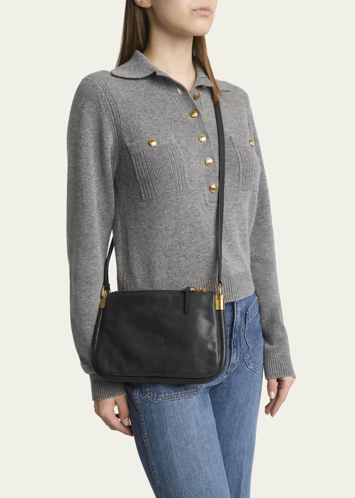Chloe Paraty 24 Crossbody Bag in Calfskin Leather Image 2 of 5