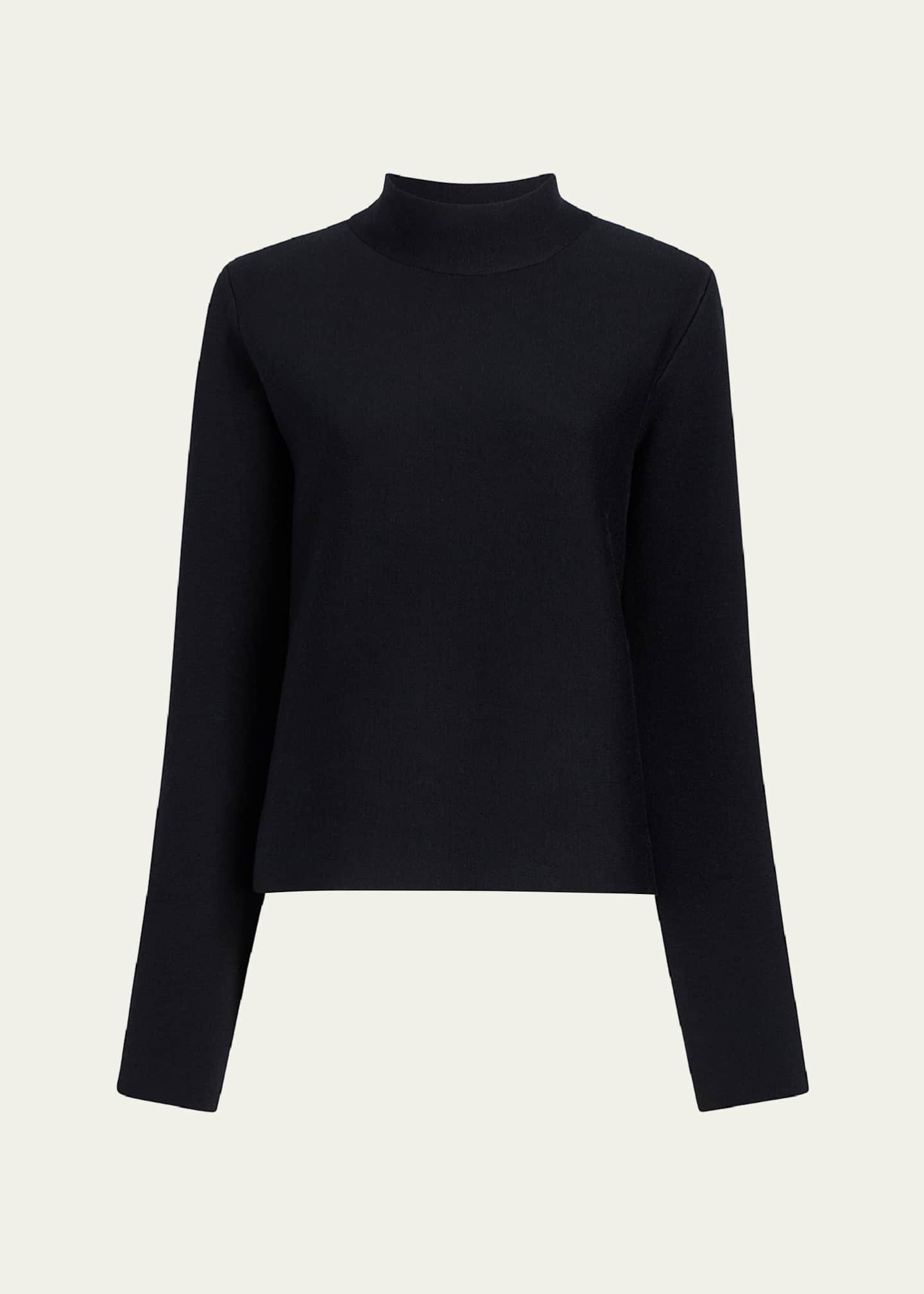 Khaite Calliope Mock Neck Wool-Blend Top Image 1 of 5