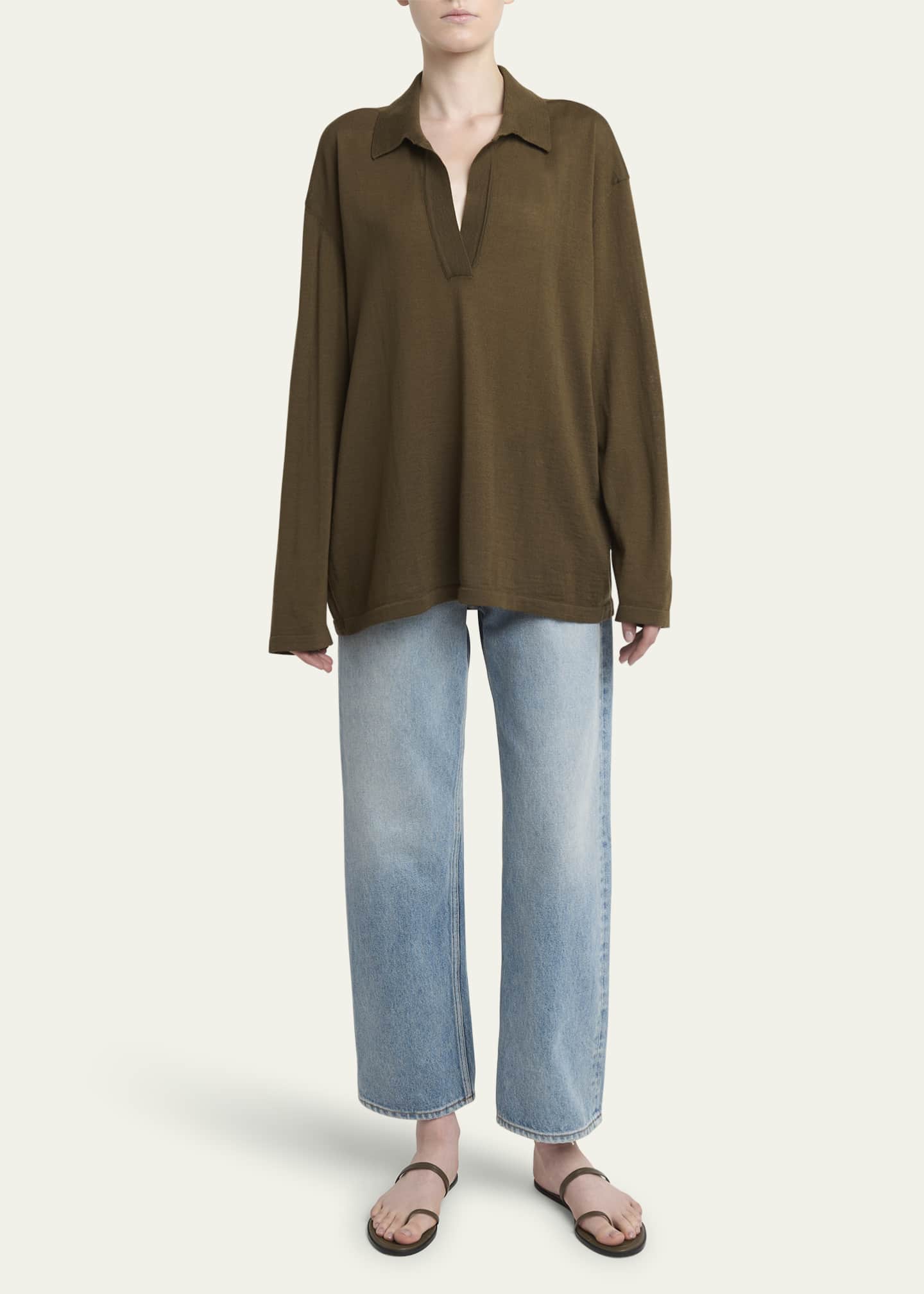 ARMARIUM Aurelio Oversized Wool Polo Top Image 2 of 5