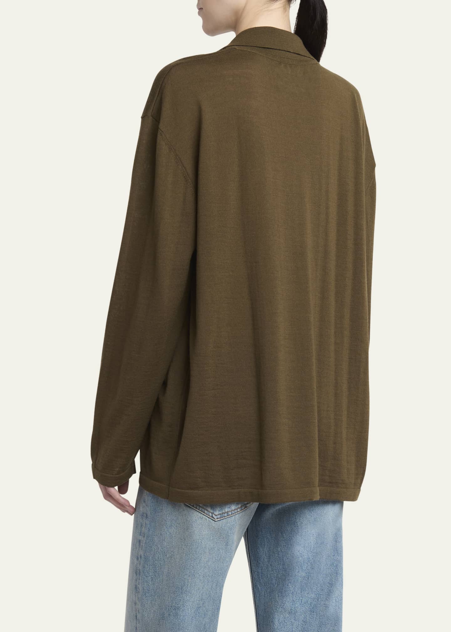 ARMARIUM Aurelio Oversized Wool Polo Top Image 3 of 5