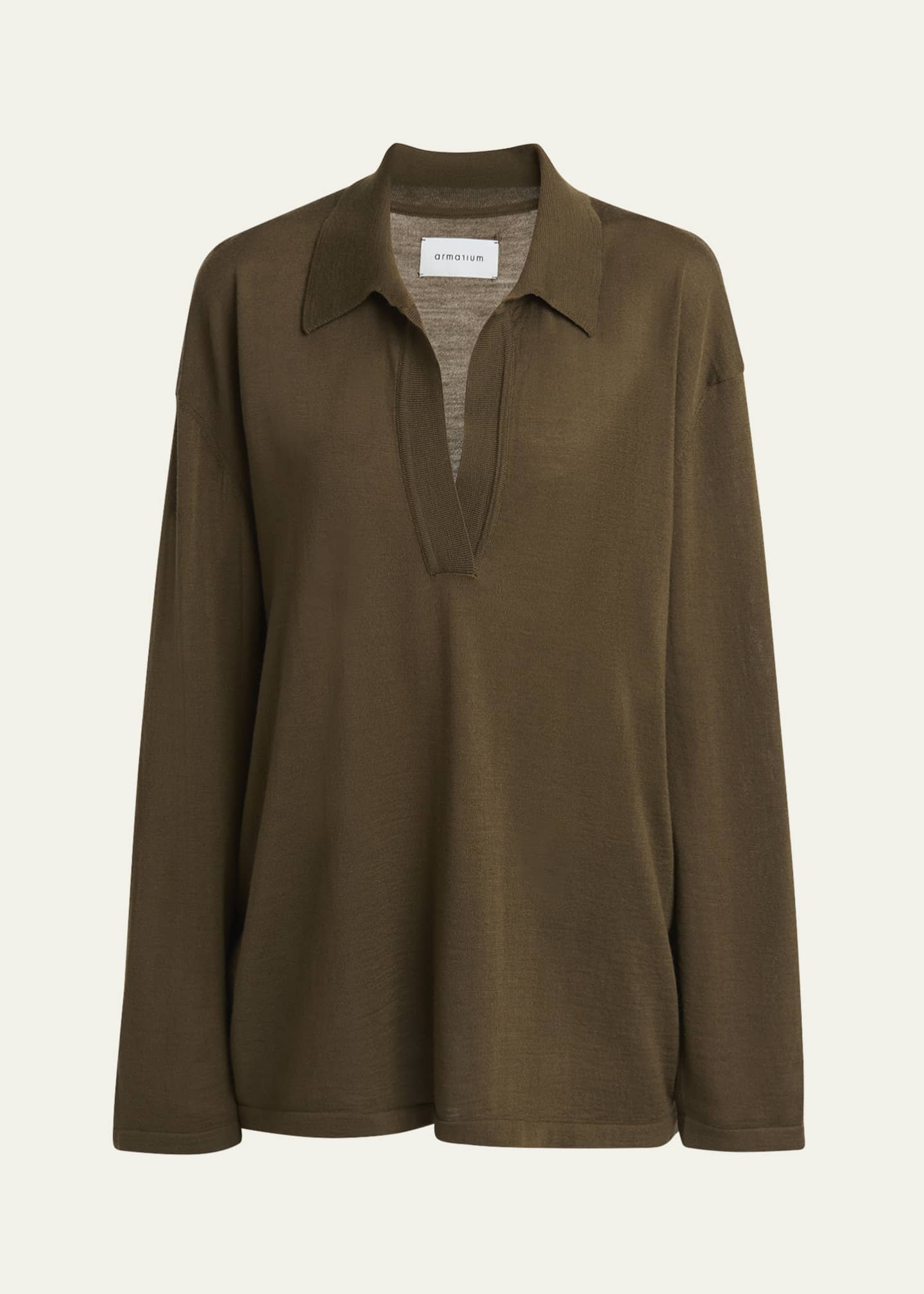 ARMARIUM Aurelio Oversized Wool Polo Top Image 1 of 5