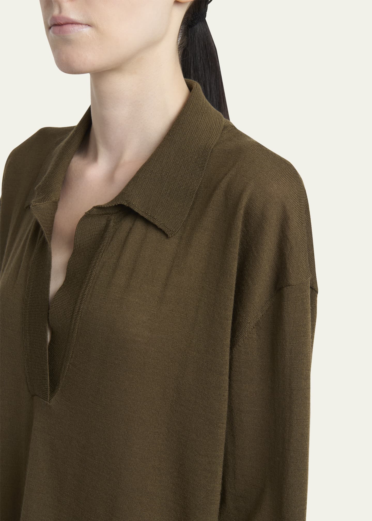 ARMARIUM Aurelio Oversized Wool Polo Top Image 5 of 5