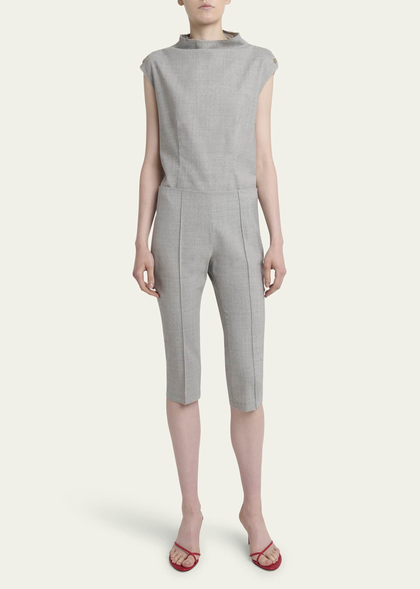 ARMARIUM Paride Knee Length Wool Pants Image 2 of 5