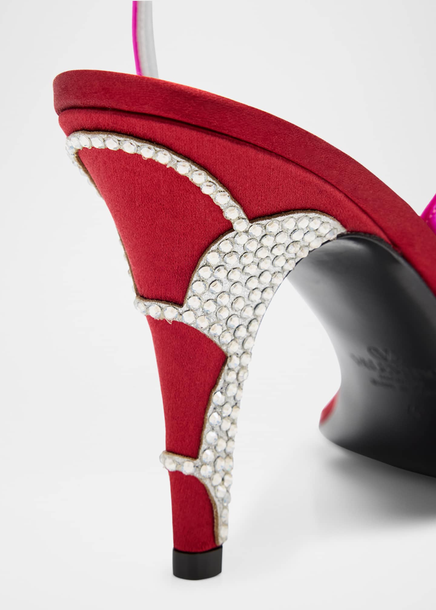 Valentino Garavani Ladycrush Colorblock Satin Ankle-Strap Sandals Image 5 of 6