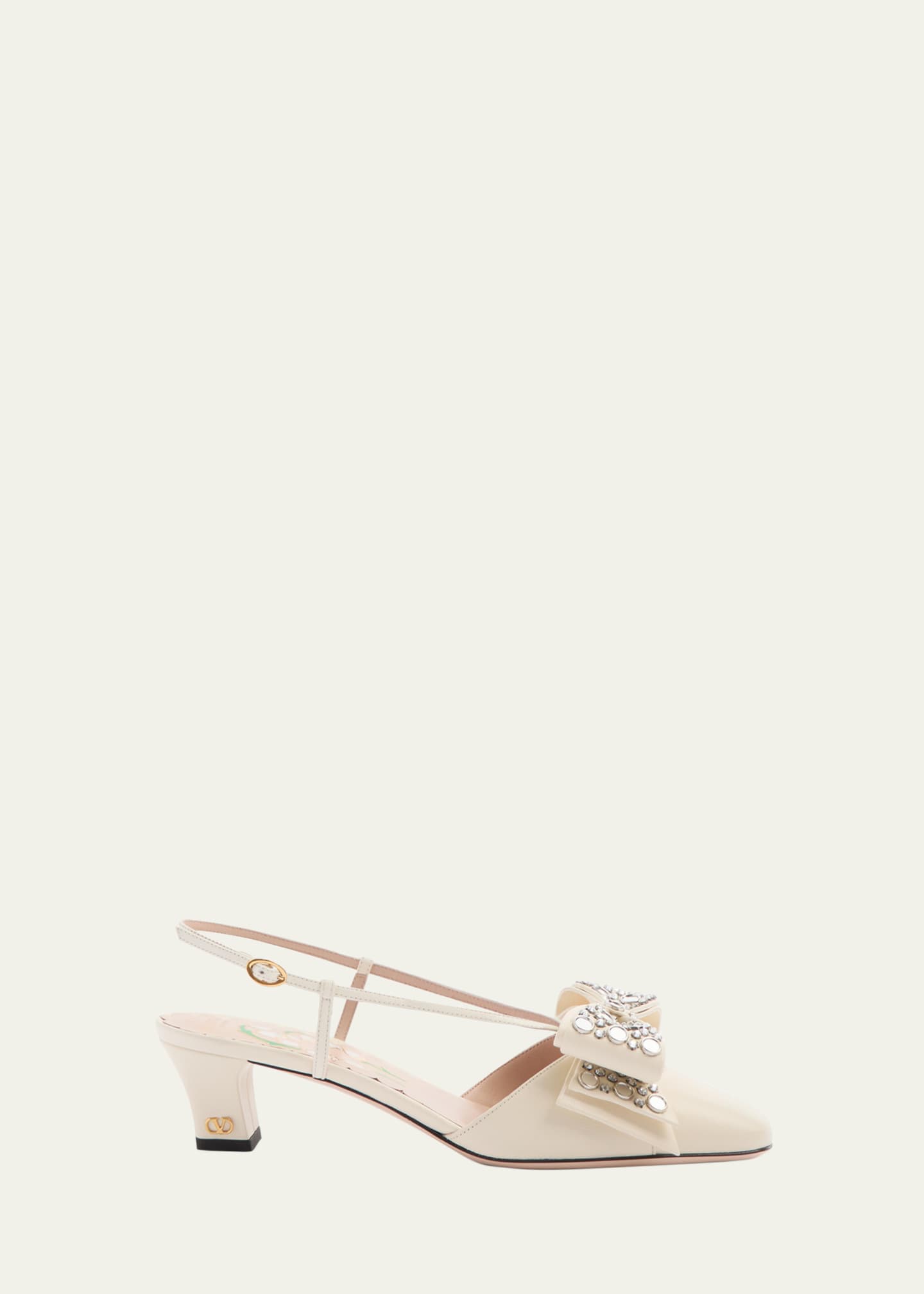 Valentino Garavani Bowow Studded Bow Slingback Pumps Image 1 of 5