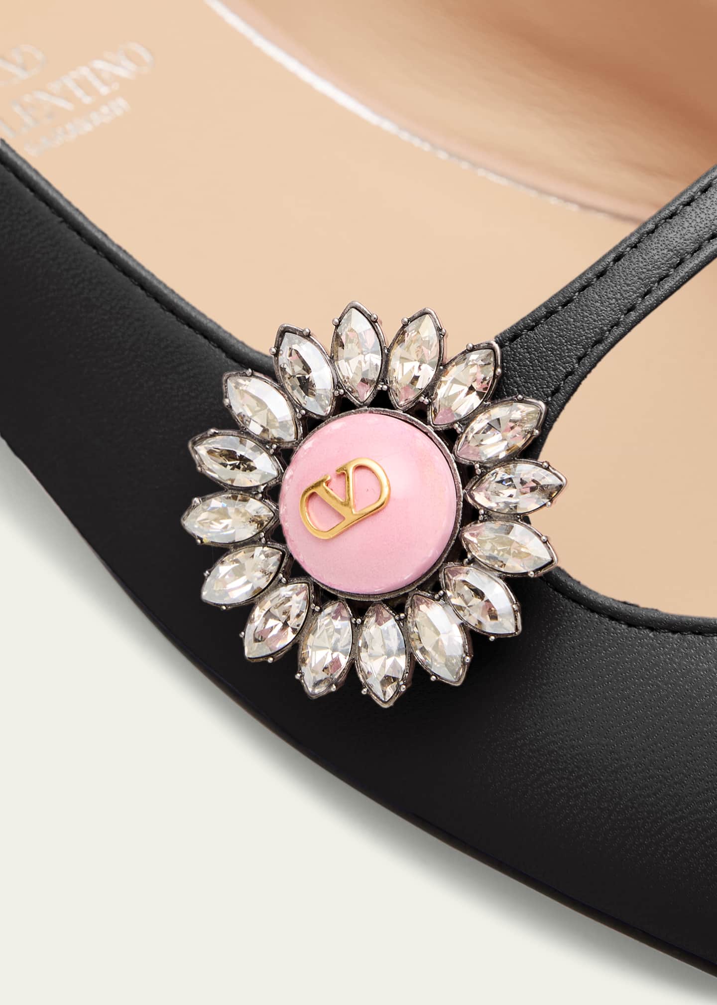 Valentino Garavani Mary Jane Jeweled Ballerina Flats Image 5 of 6