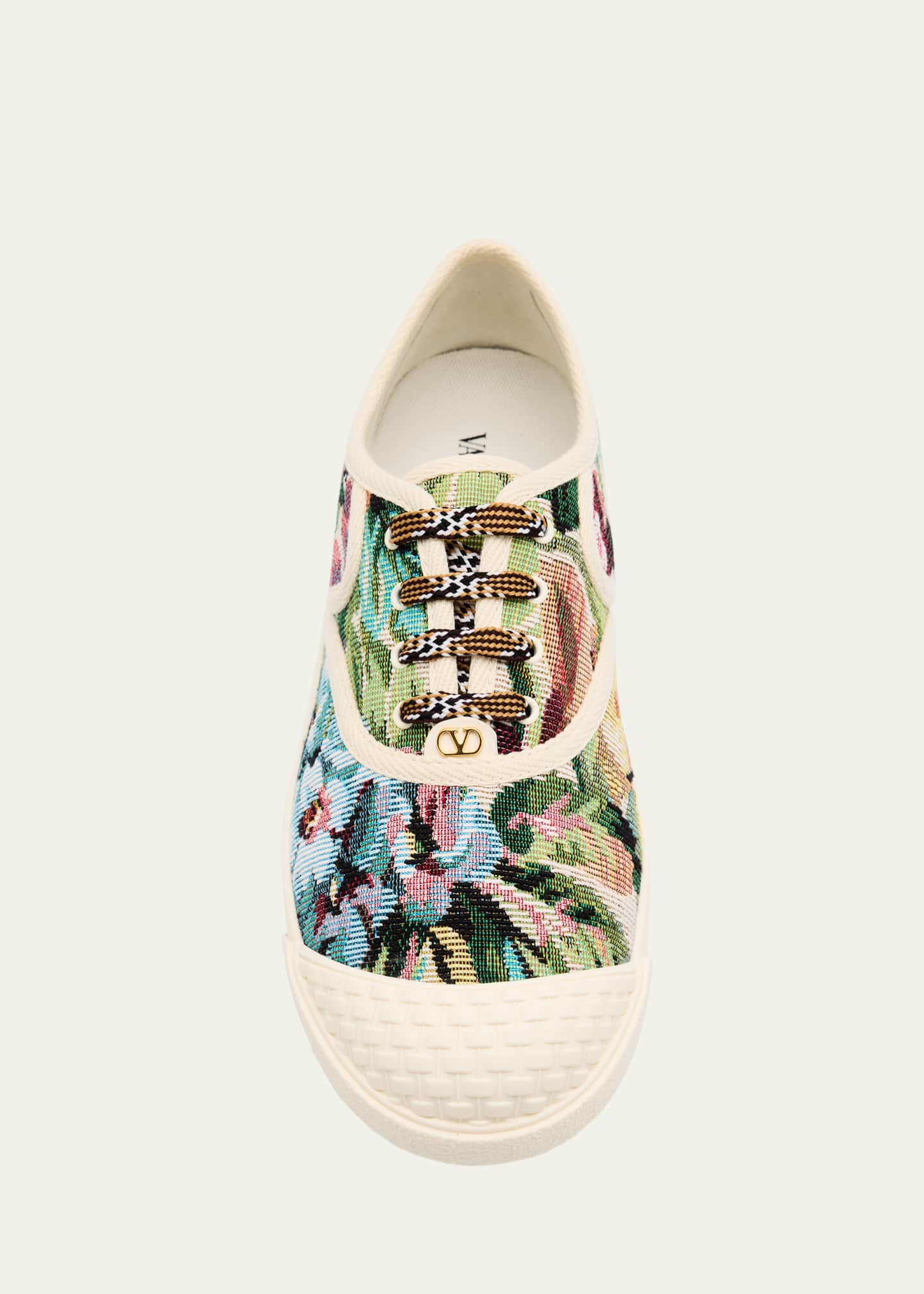 Valentino Garavani Bay By Bay Floral Canvas Low-Top Sneakers Image 5 of 6