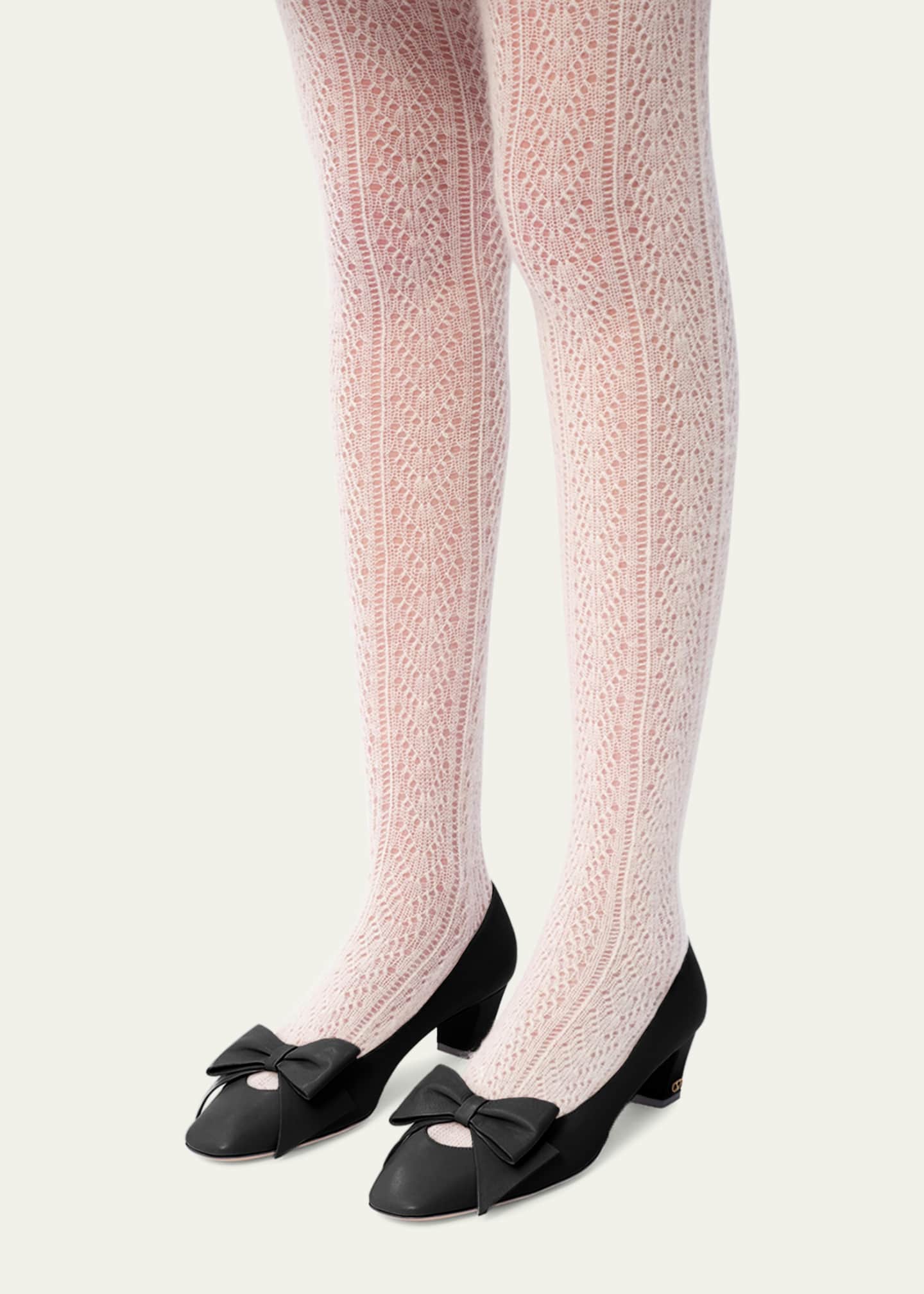 Valentino Garavani Bowow Leather Pumps Image 2 of 6