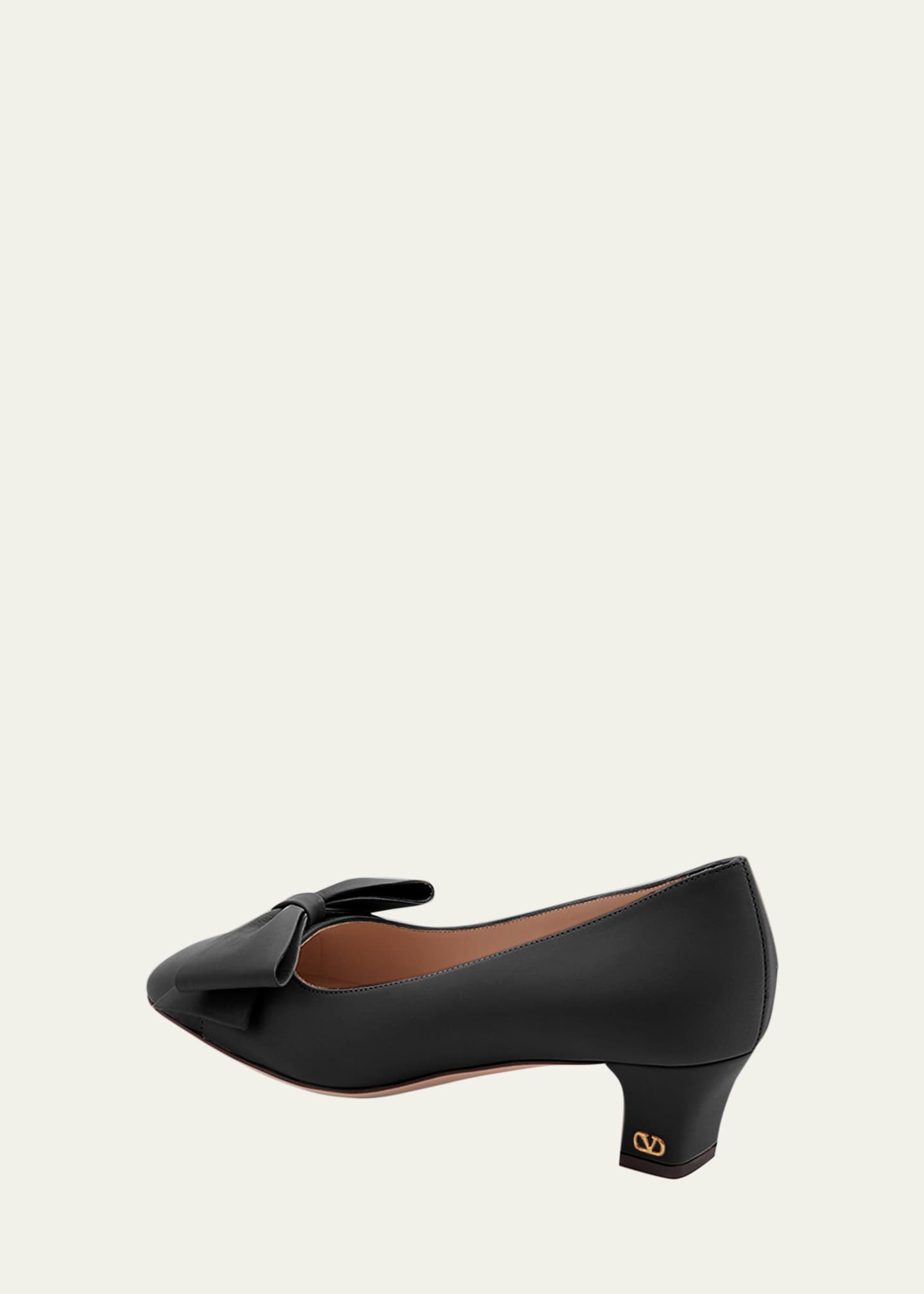Valentino Garavani Bowow Leather Pumps Image 4 of 6