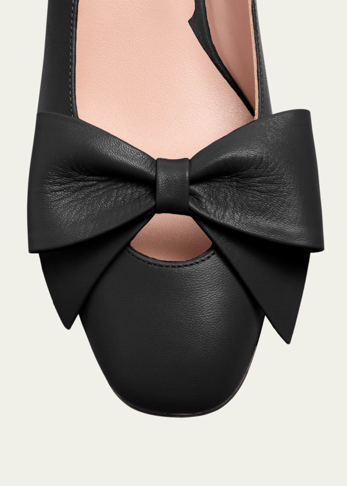 Valentino Garavani Bowow Leather Pumps Image 6 of 6
