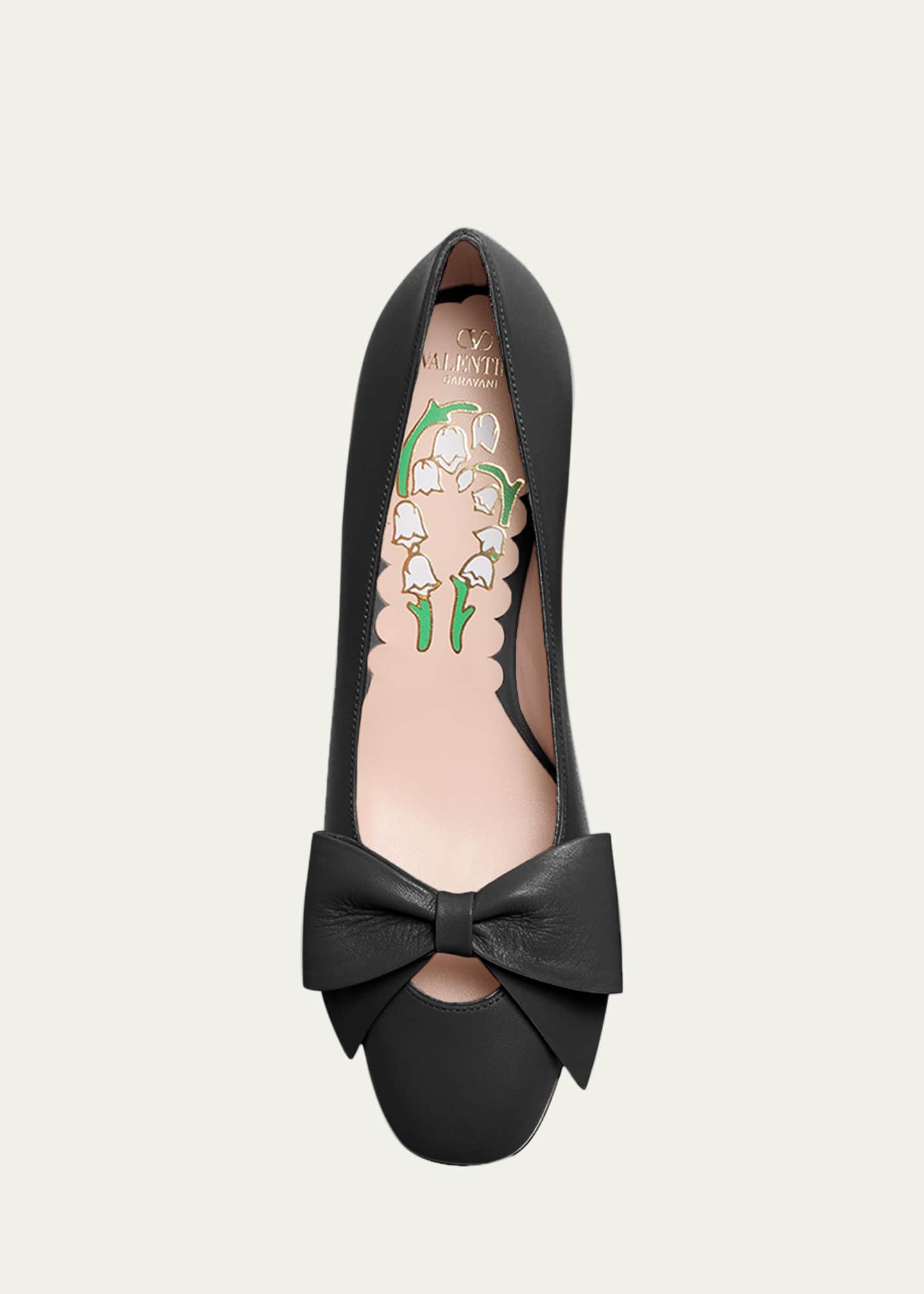 Valentino Garavani Bowow Leather Pumps Image 5 of 6