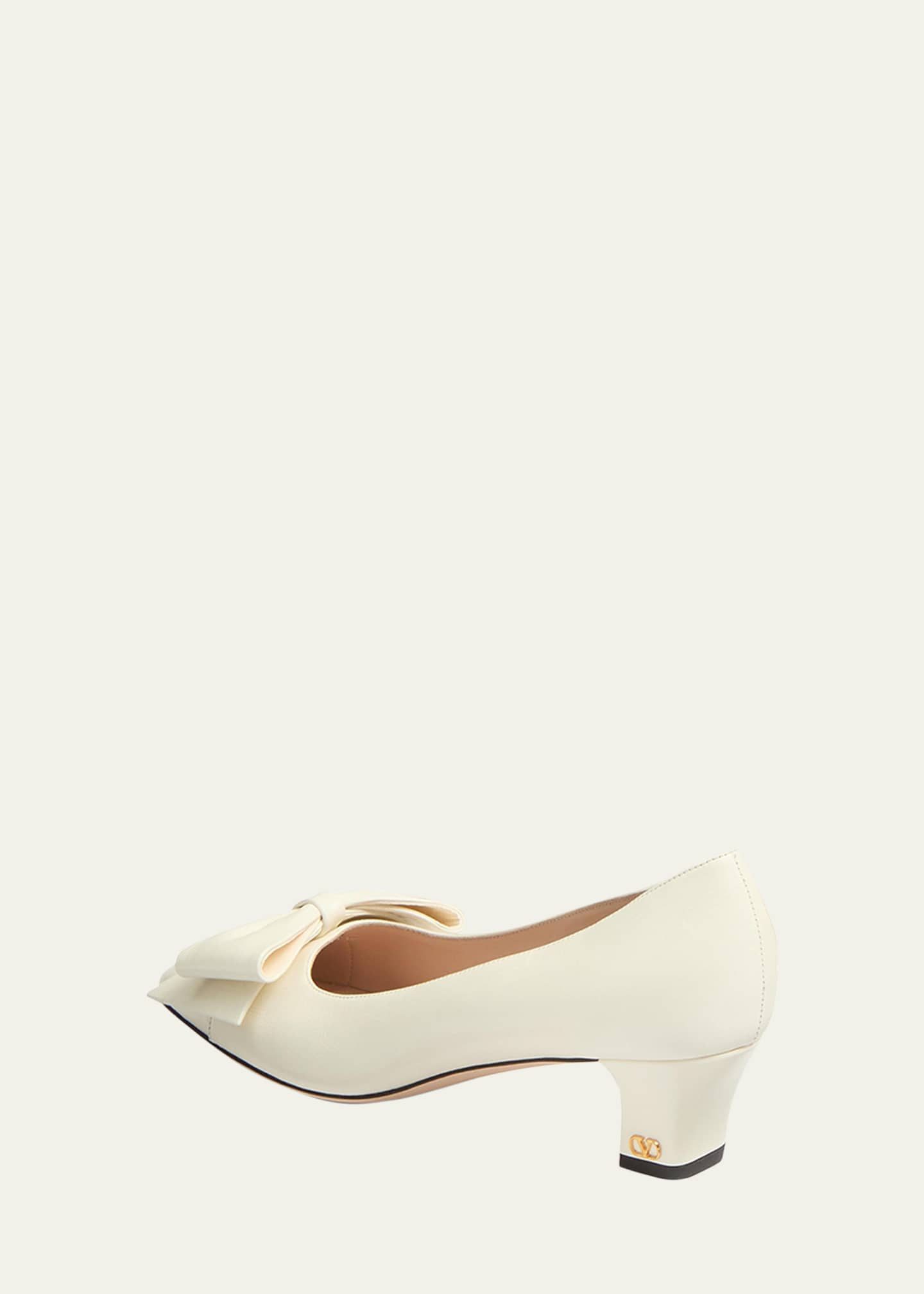 Valentino Garavani Bowow Leather Pumps Image 4 of 6