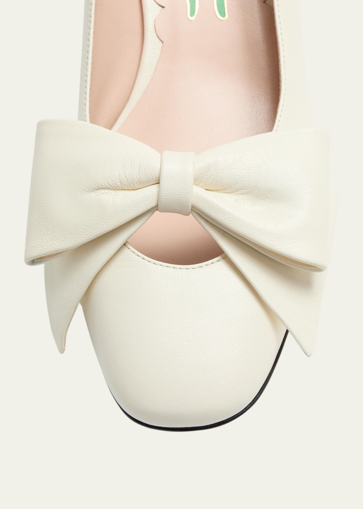 Valentino Garavani Bowow Leather Pumps Image 5 of 6