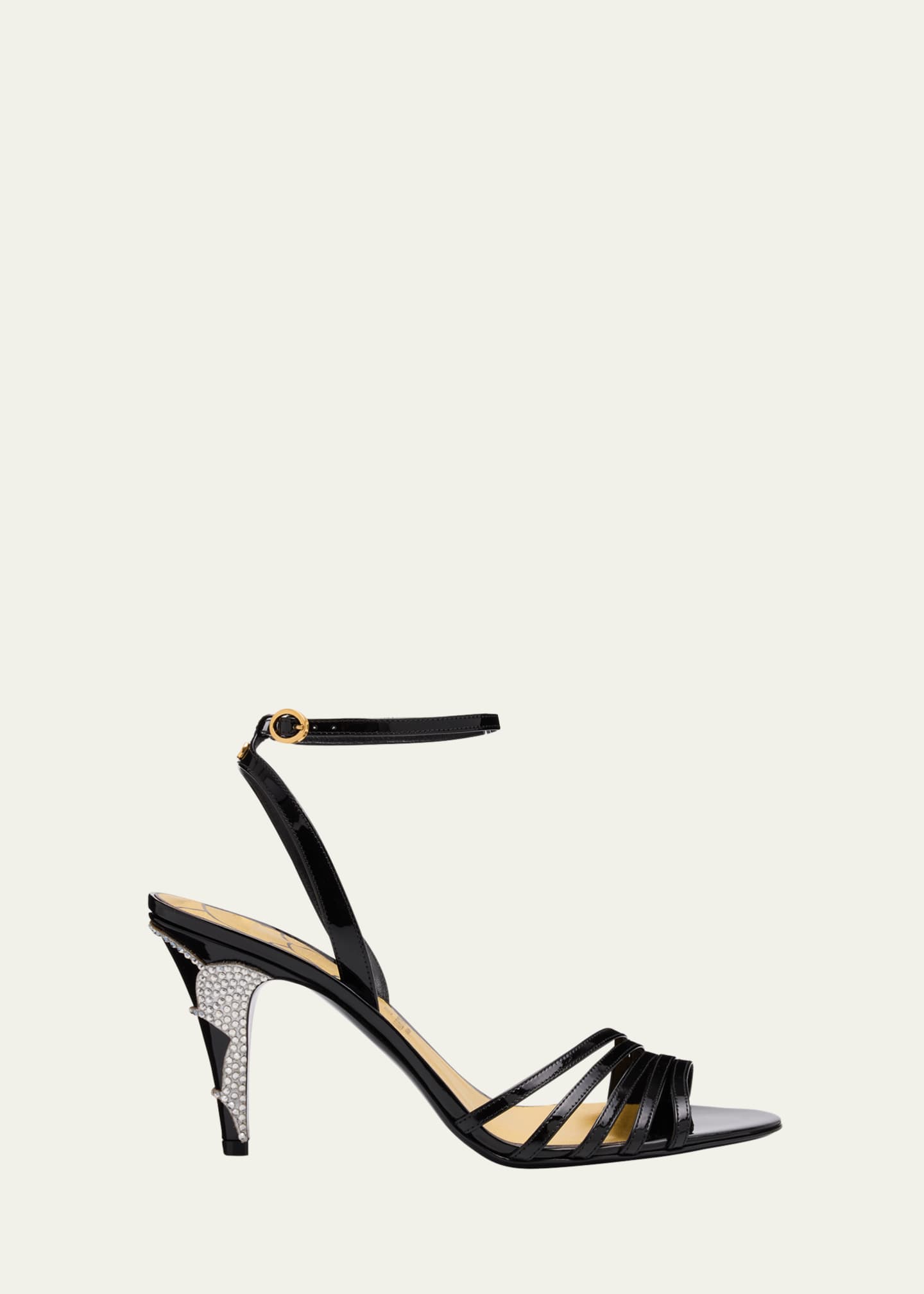 Valentino Garavani Ladycrush Leather Ankle-Strap Sandals Image 1 of 6