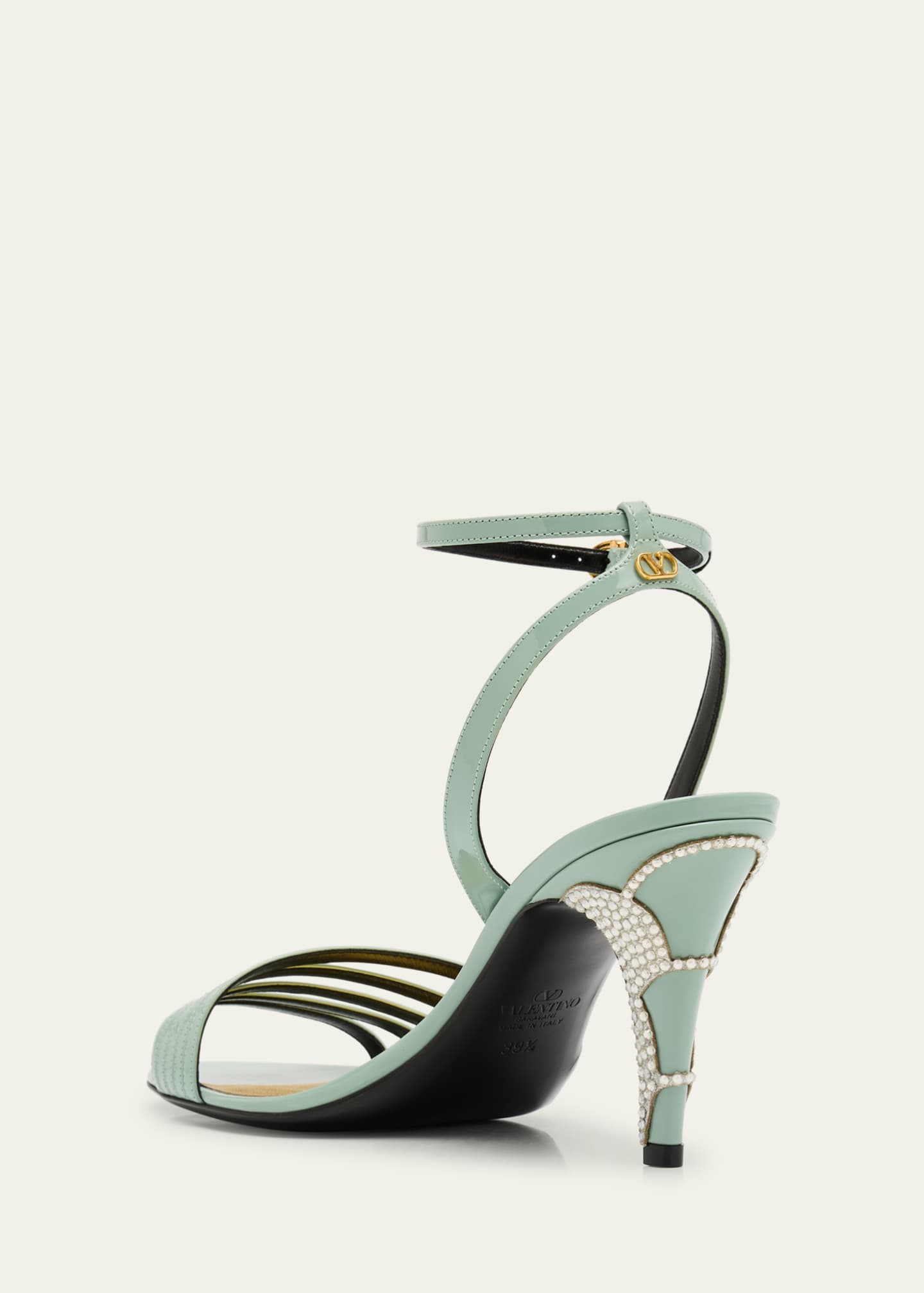 Valentino Garavani Ladycrush Leather Ankle-Strap Sandals