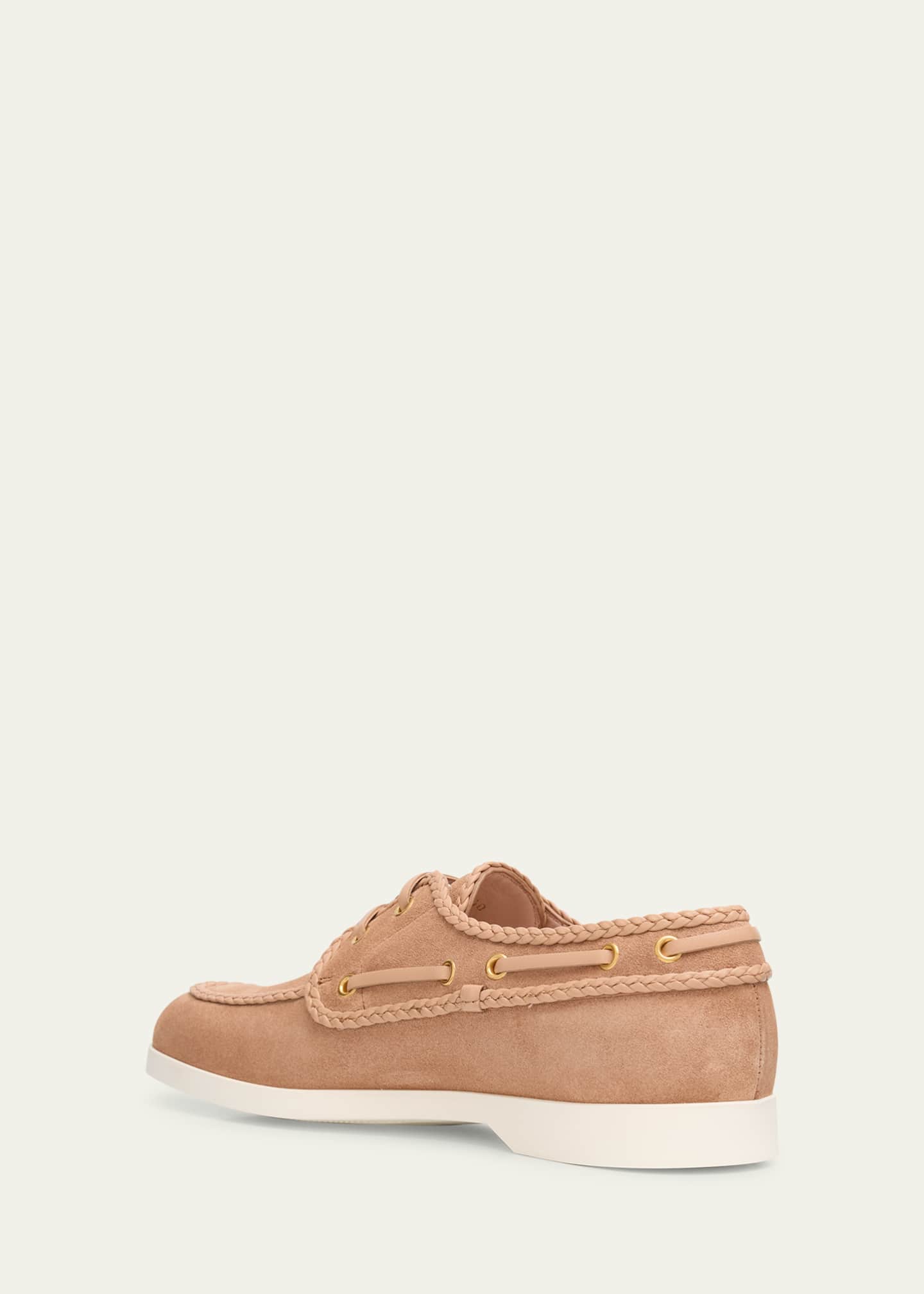 Valentino Garavani Palm Avenue Suede Boat Loafers Image 4 of 6