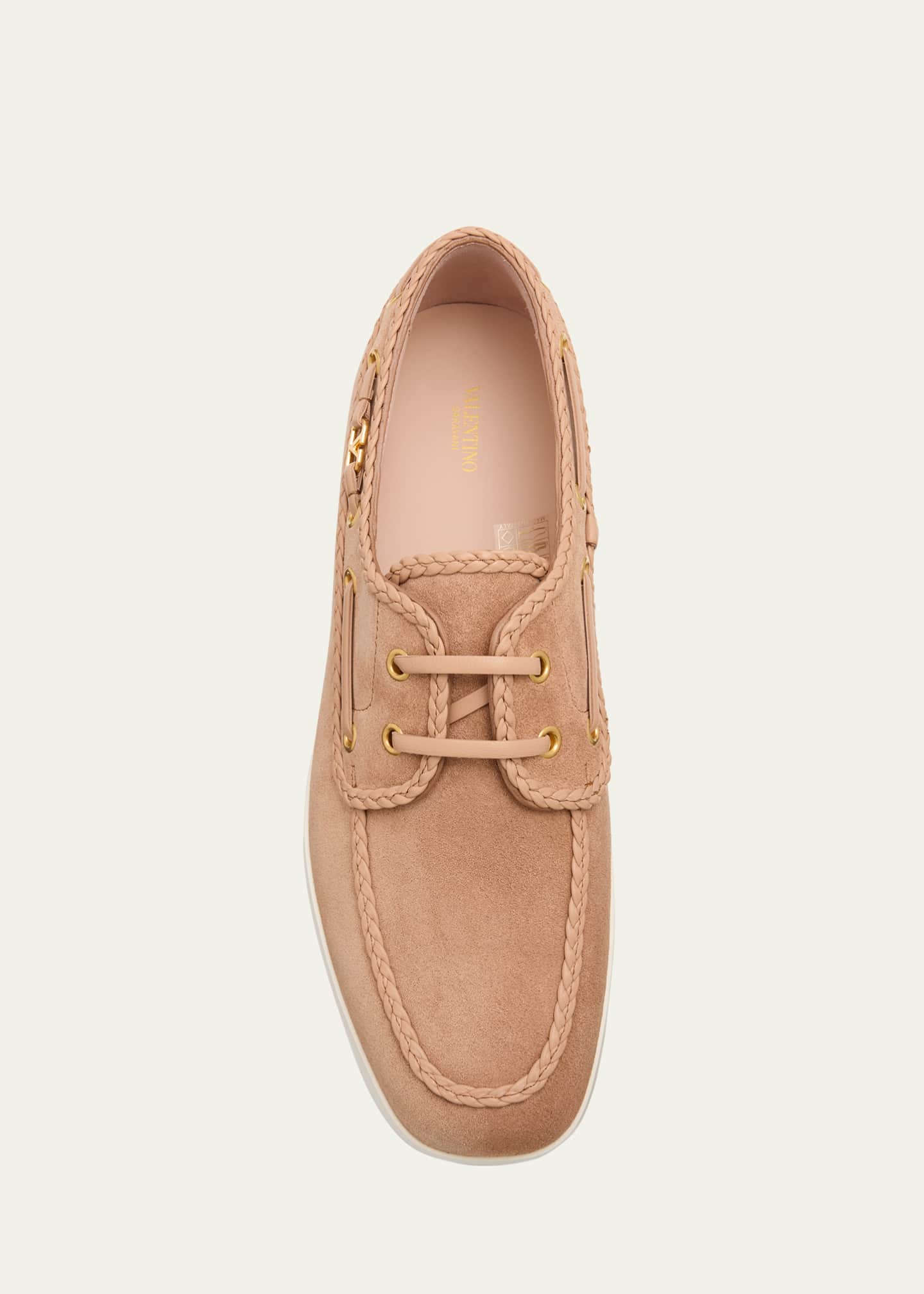 Valentino Garavani Palm Avenue Suede Boat Loafers Image 6 of 6